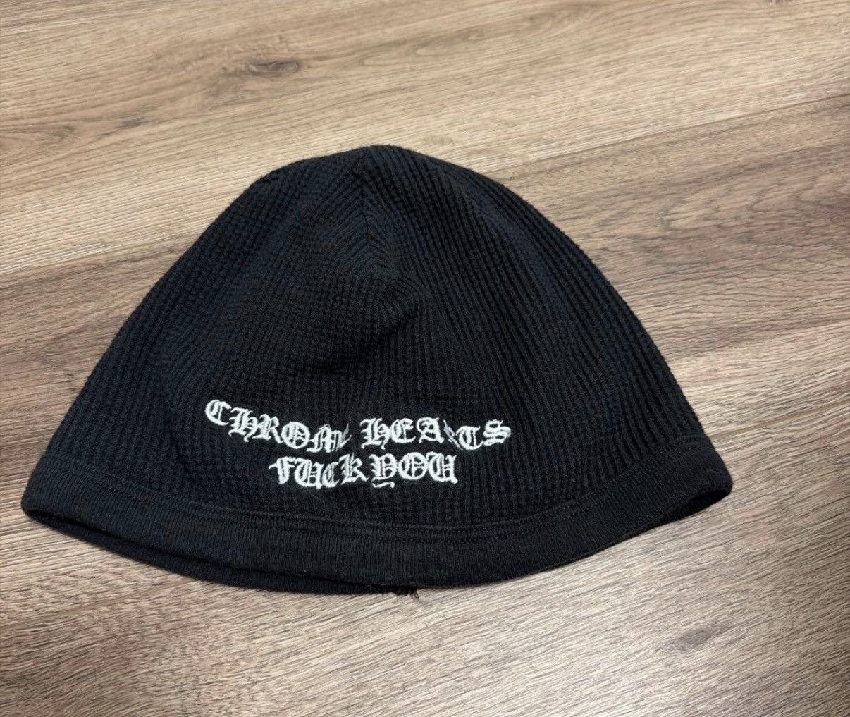 Chrome Hearts Chrome Hearts “Fuck You” Embroidered Thermal Beanie