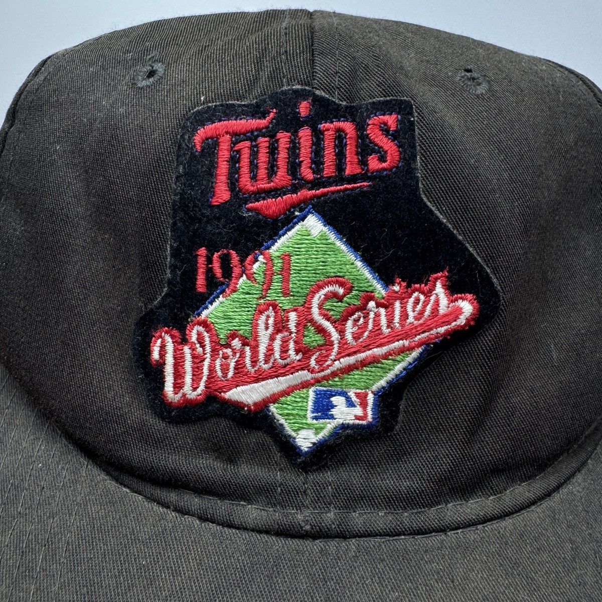 MLB 🏆 1991 World Series Minnesota Twins 90s baseball cap sport Size ONE SIZE - 2 Thumbnail