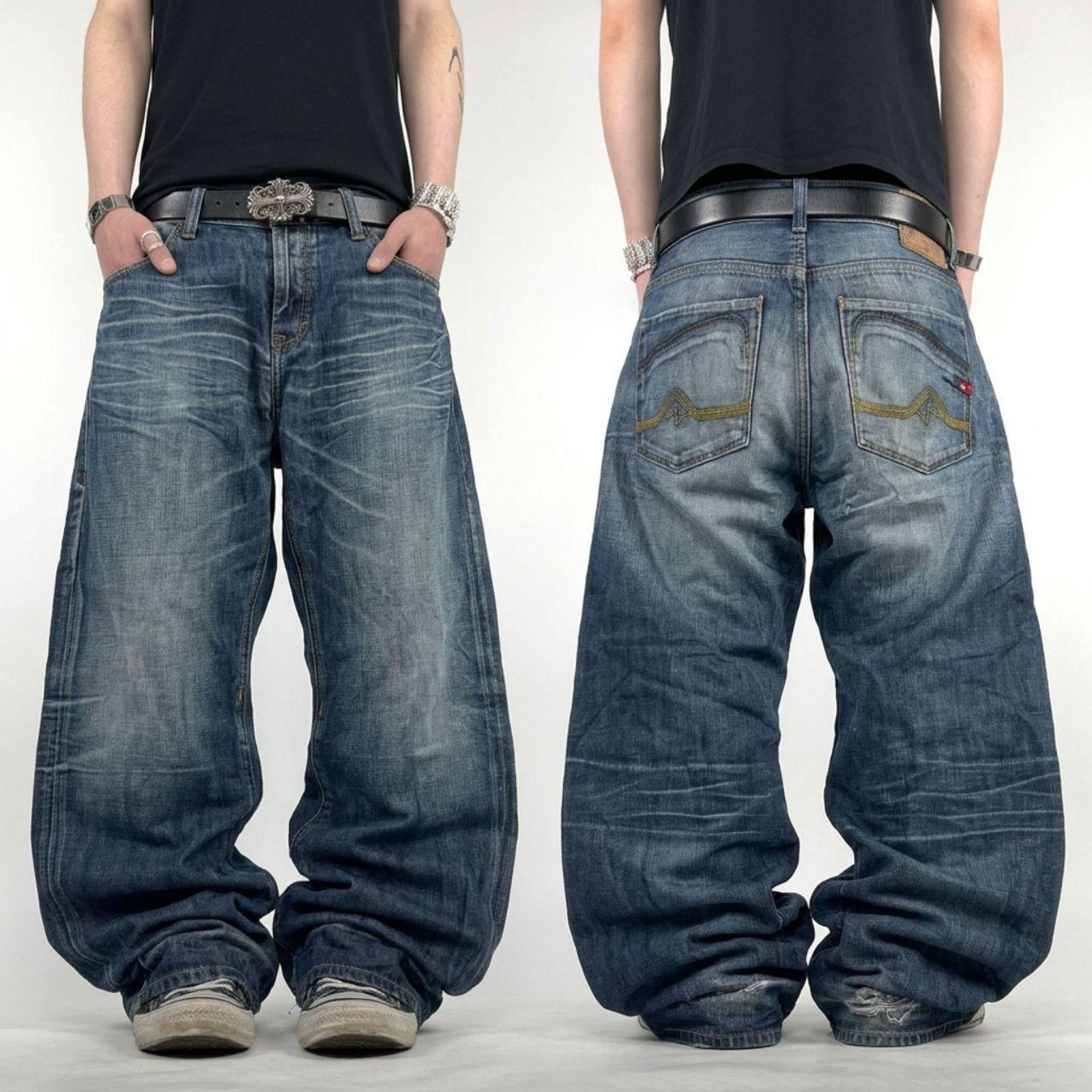 paco jeans JNCO jeans SK8 Y2K 極太 JNCO × Japanese Brand × Vintage Vintage Y2K Paco Jeans Baggy