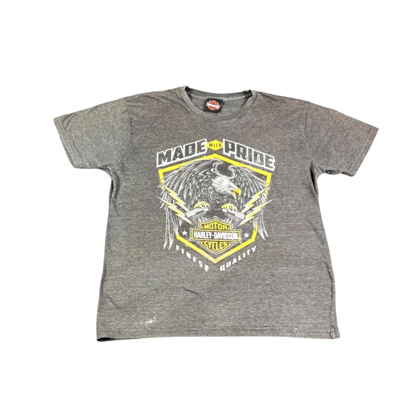 Harley Davidson Harley-Davidson Flaming Gorge Wyoming Eagle Graphic T-Shirt Gray Mens XL Size US XL / EU 56 / 4 - 2 Thumbnail