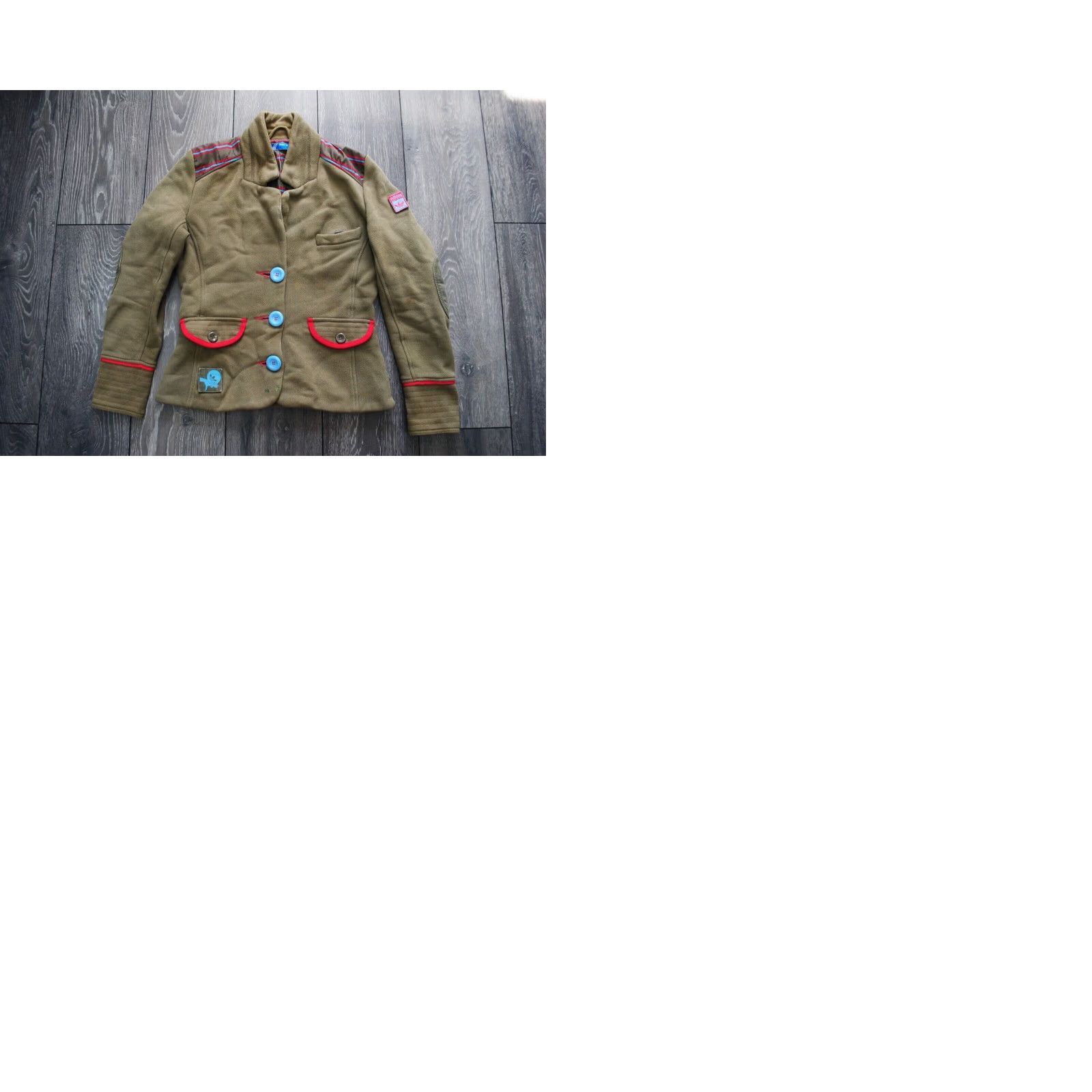Adidas ADIDAS VINTAGE MILITARY MOD JACKET BLAZER GREEN WOMENS 3 BUTTONS SIZE 38 UK12 Jacket Women 38 Green Vintage Military Mod Adidas Size XS / US 0-2 / IT 36-38 - 10 Thumbnail