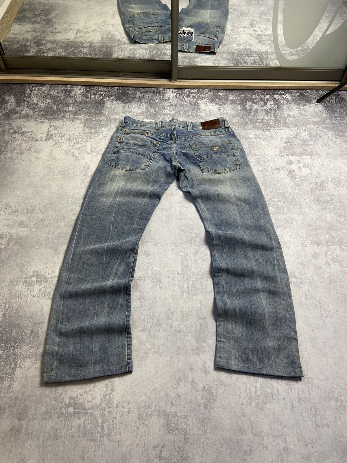 いラインアップ RARE Armani Jeans Y2K Vintage Baggy Dirty Distressed Pants パンツ