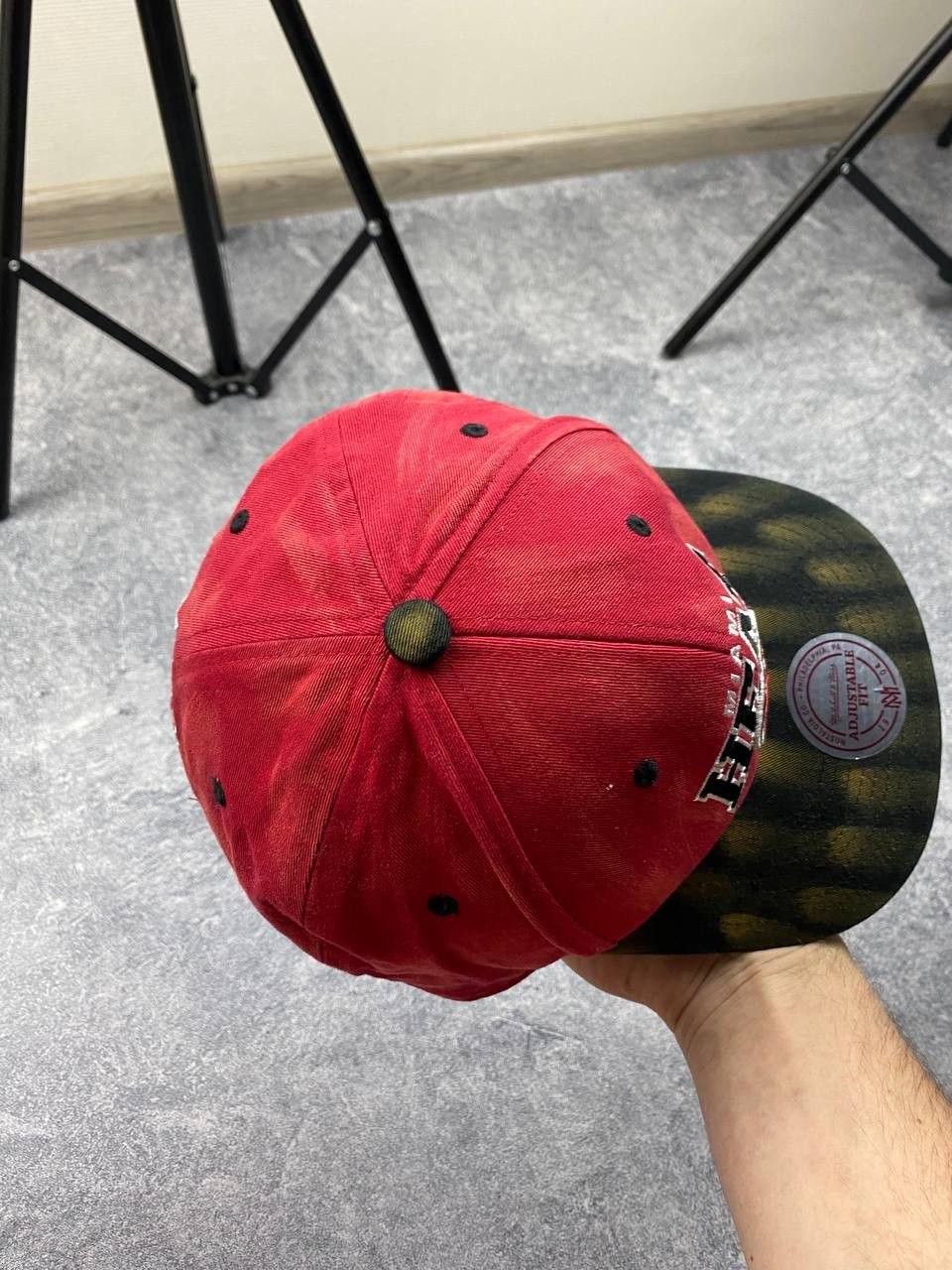 Mitchell & Ness × NBA Miami heat custom cap Mitchell & ness hand made faded Size ONE SIZE - 4 Thumbnail