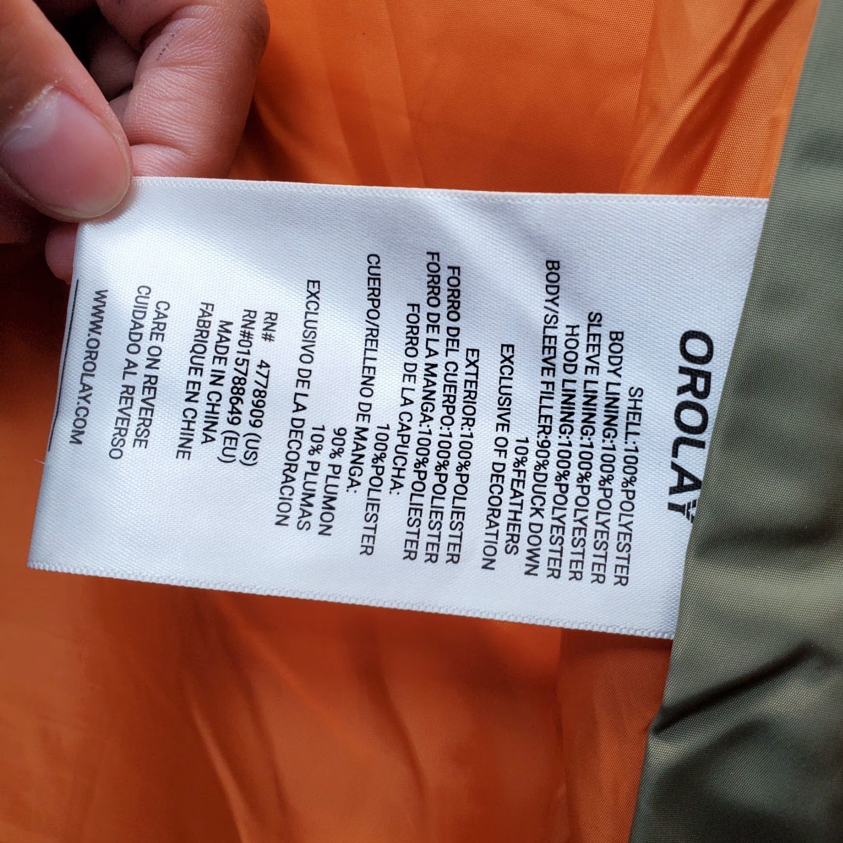 Vintage Orolay Womens Green Thickened Down Jacket Hooded Full Zip - Size S, Long Sleeve, Winter Outerwear, Casual Coat, Regular Fit, EUC Size S / US 4 / IT 40 - 4 Thumbnail