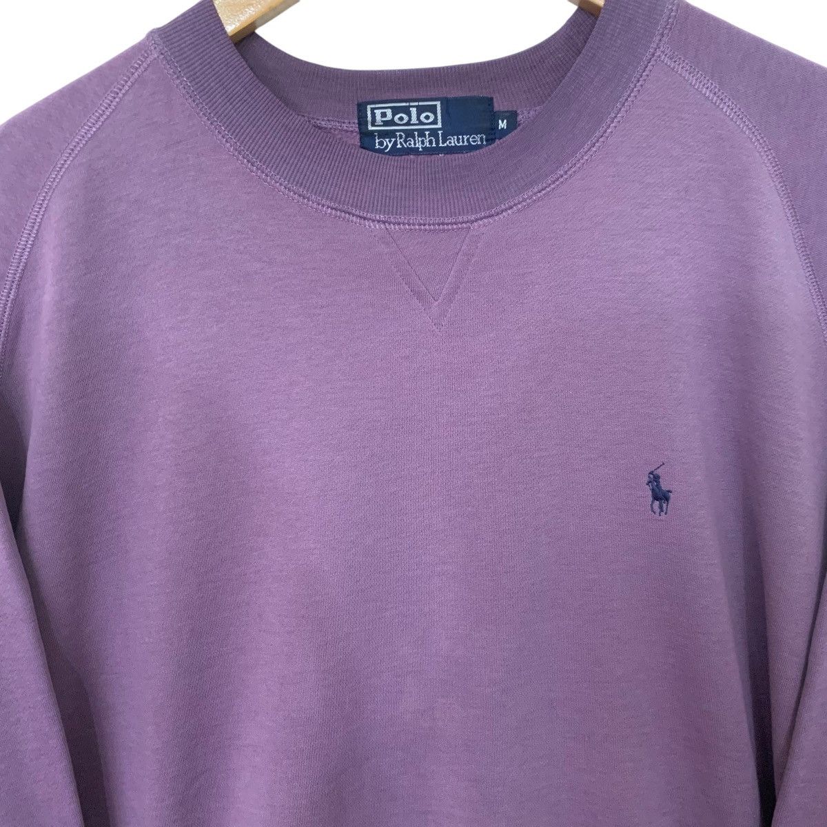 Polo Ralph Lauren × Vintage Vintage Polo Ralph Lauren Sweatshirt Purple Medium Size US M / EU 48-50 / 2 - 2 Thumbnail