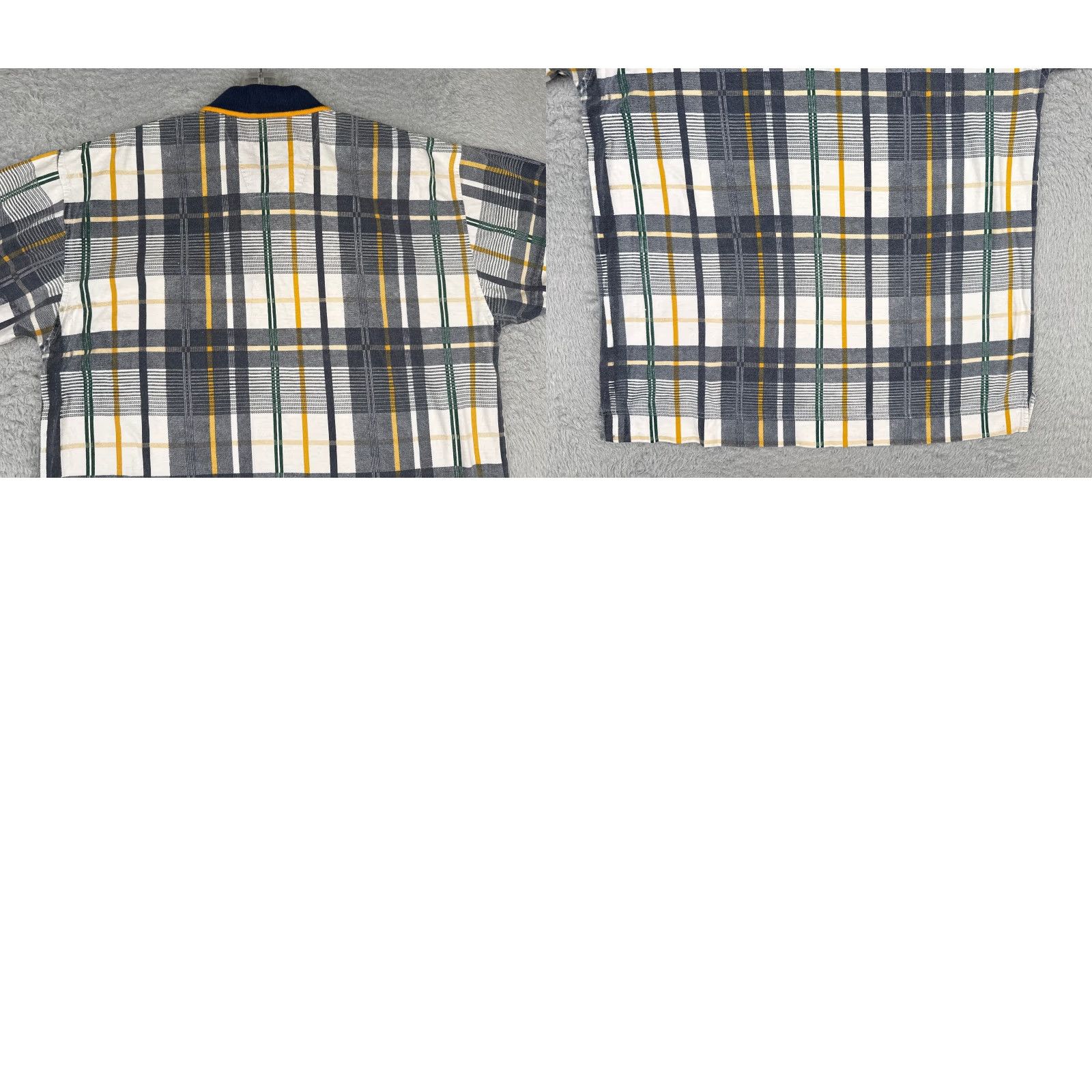 Vintage VINTAGE Colowear America Polo Shirt Men L White Yellow Black Plaid Cotton Shirt Polo Colowear America Men L White Plaid Cotton Size US L / EU 52-54 / 3 - 9 Thumbnail