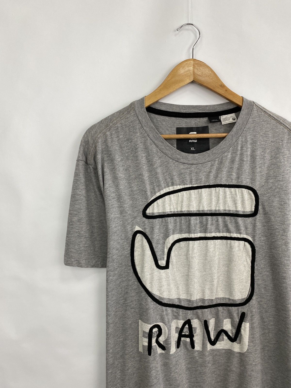 G-Star 🇺🇸 G Star Raw Big Logo T-Shirt Y2K cw21 Hype Rare Retro Size US XL / EU 56 / 4 - 2 Thumbnail