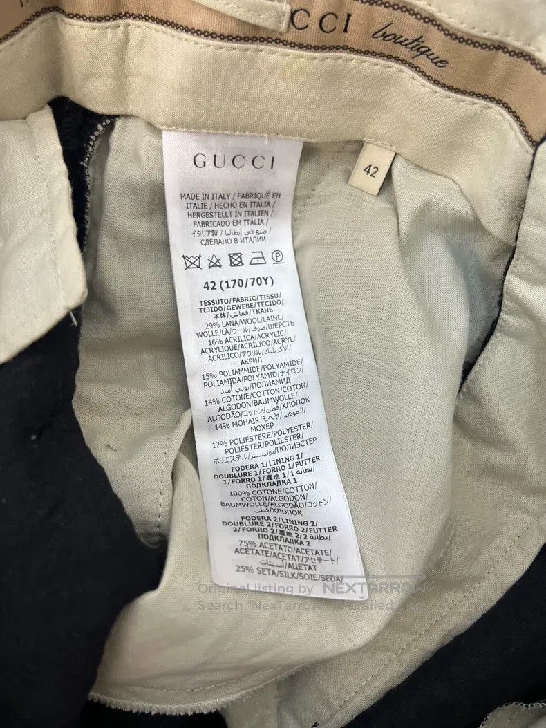 Gucci Gucci Black tweed wide-leg trousers Size 27" / US 4 / IT 40 - 6 Thumbnail