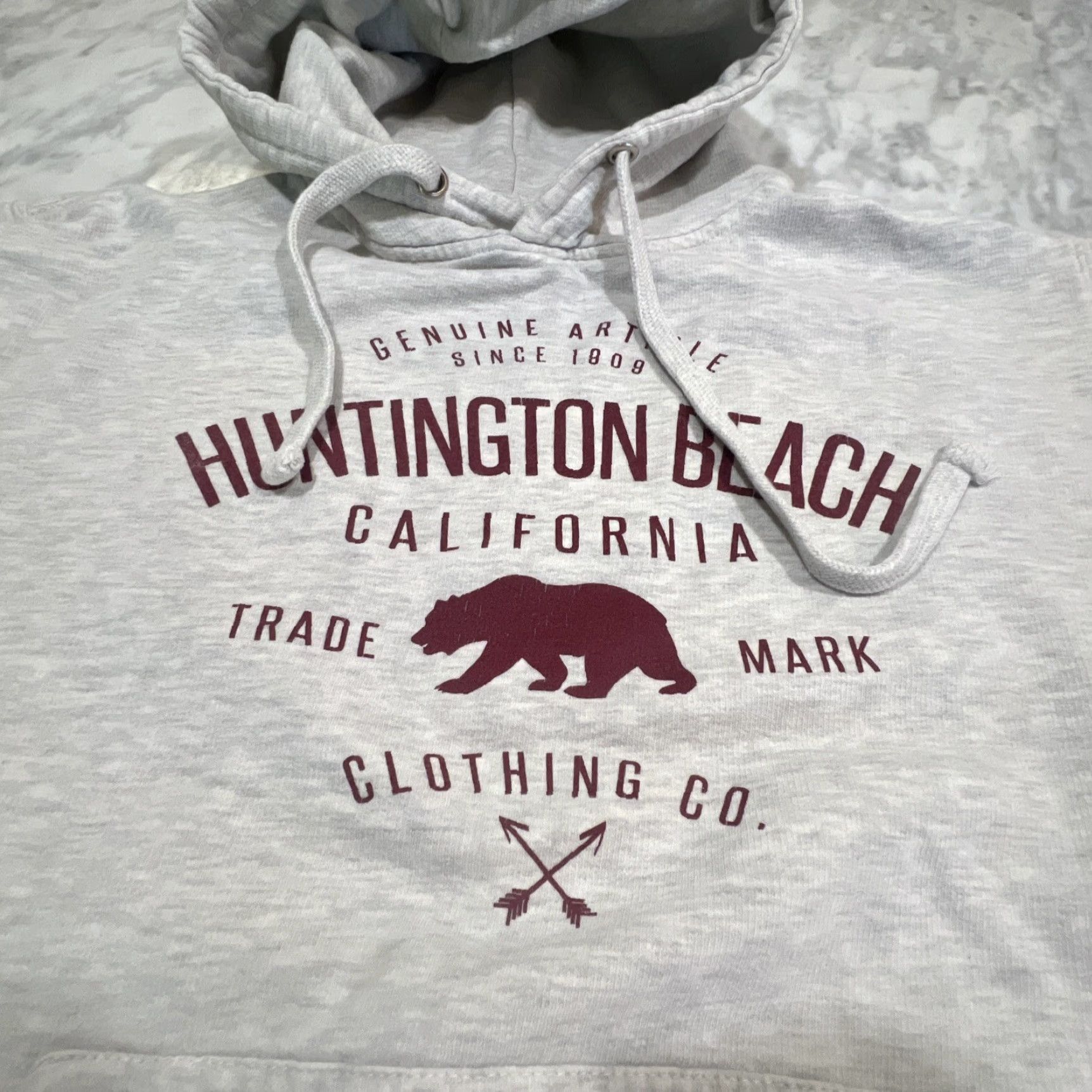 Vintage Huntington Beach Sweatshirt Men’s Medium Hoodie Front Pocket Grey California Size US M / EU 48-50 / 2 - 4 Thumbnail