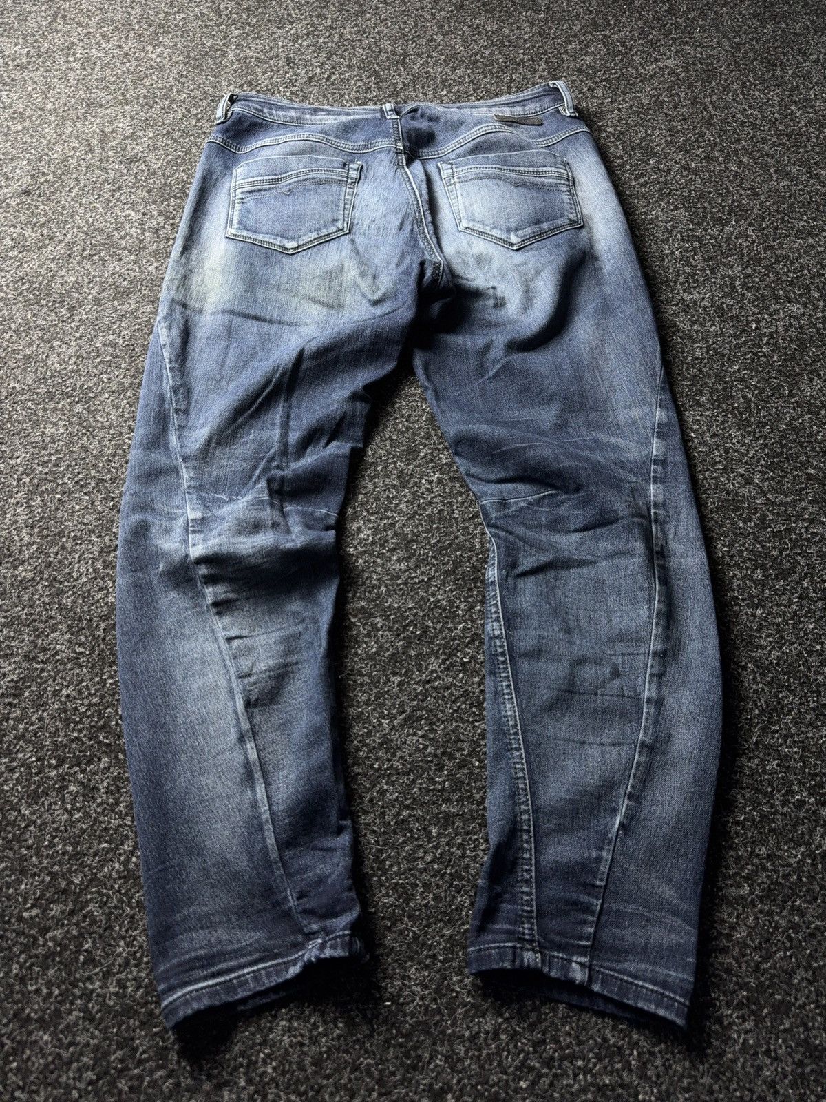 Diesel Luxury Diesel Fayza Vintage Blue Relaxed Tapered Jeans Size 25" / US 0 / IT 36 - 13 Thumbnail