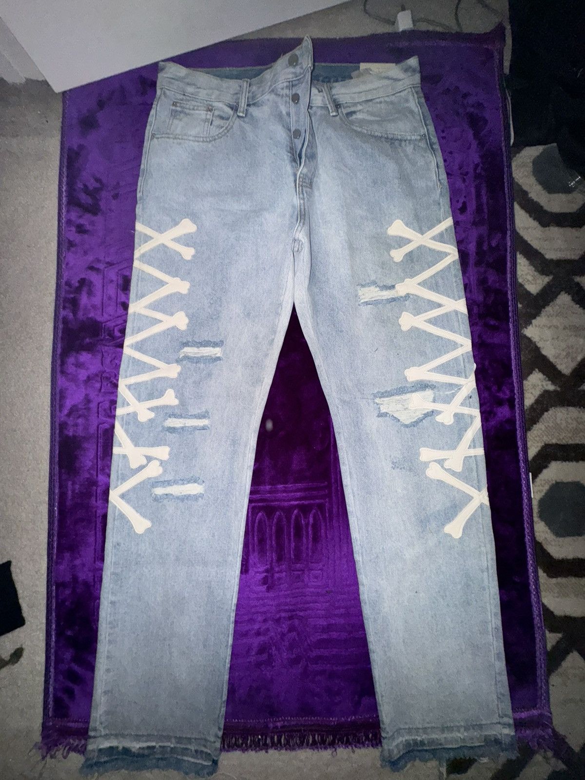 MNML MNML BLUE BONES JEANS Size US 38 / EU 54 - 1 Thumbnail