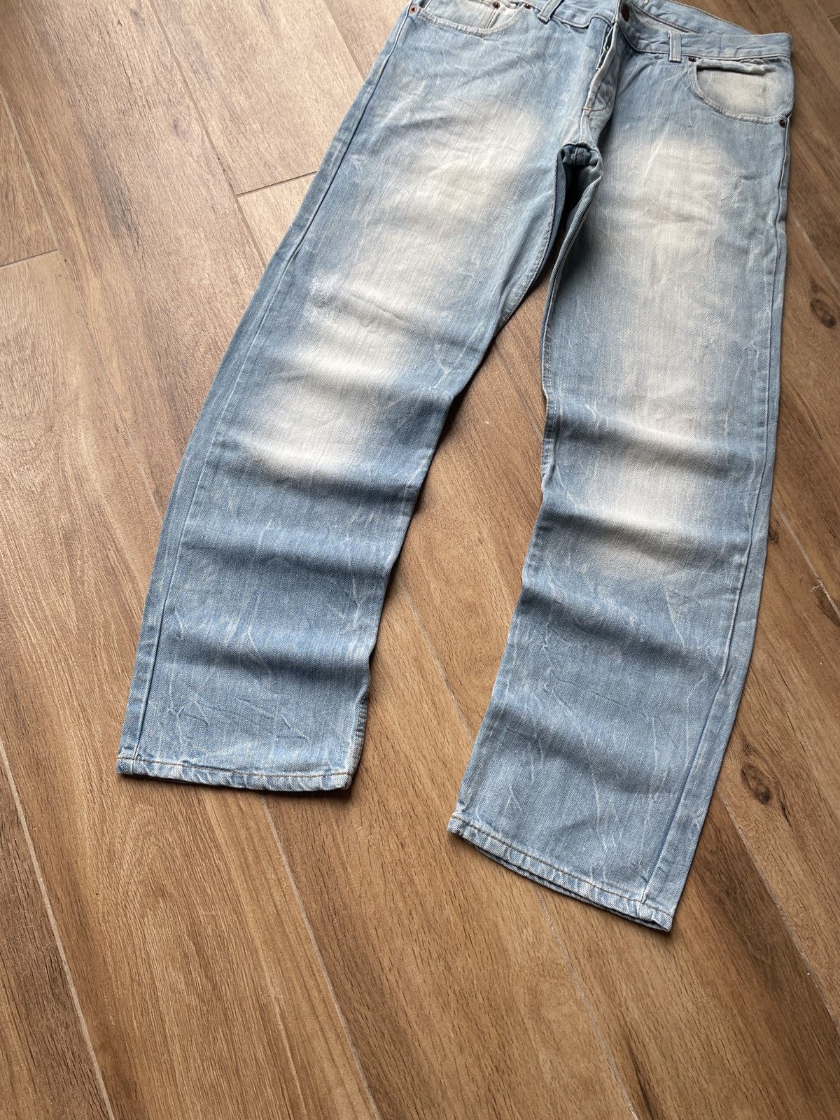 Vintage Vintage Baggy Jeans Japanese Washed Avant Garde Y2K Hype Size US 34 / EU 50 - 2 Thumbnail