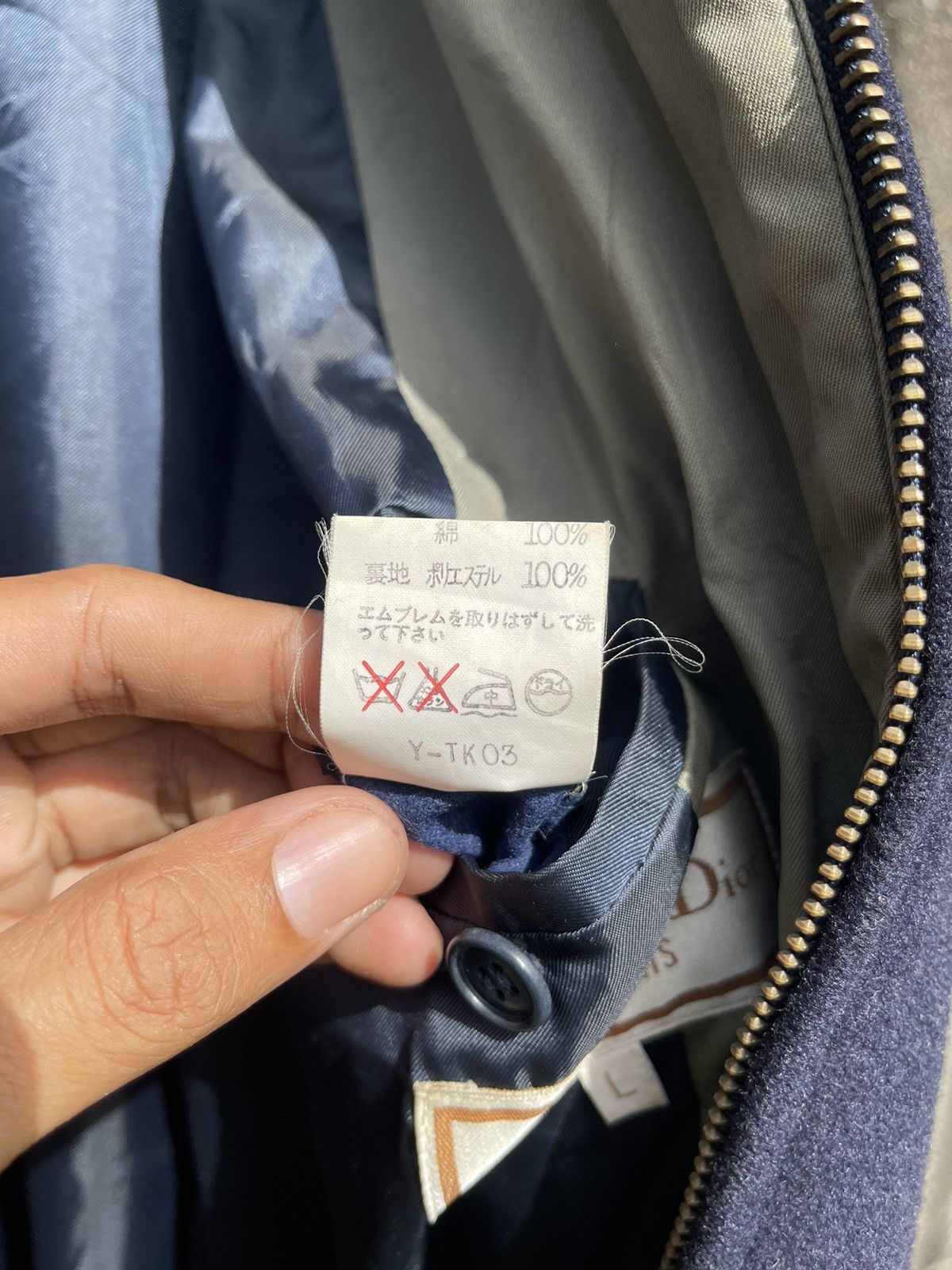 Christian Dior Monsieur Rare Vintage Christian Dior Sports Navy Wool Bomber Jacket Size US L / EU 52-54 / 3 - 23 Thumbnail