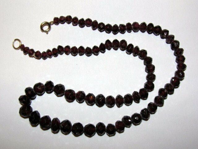 Designer Victorian Faceted Rose Cut Bohemian Red Garnet Bead Necklace Size ONE SIZE - 3 Thumbnail