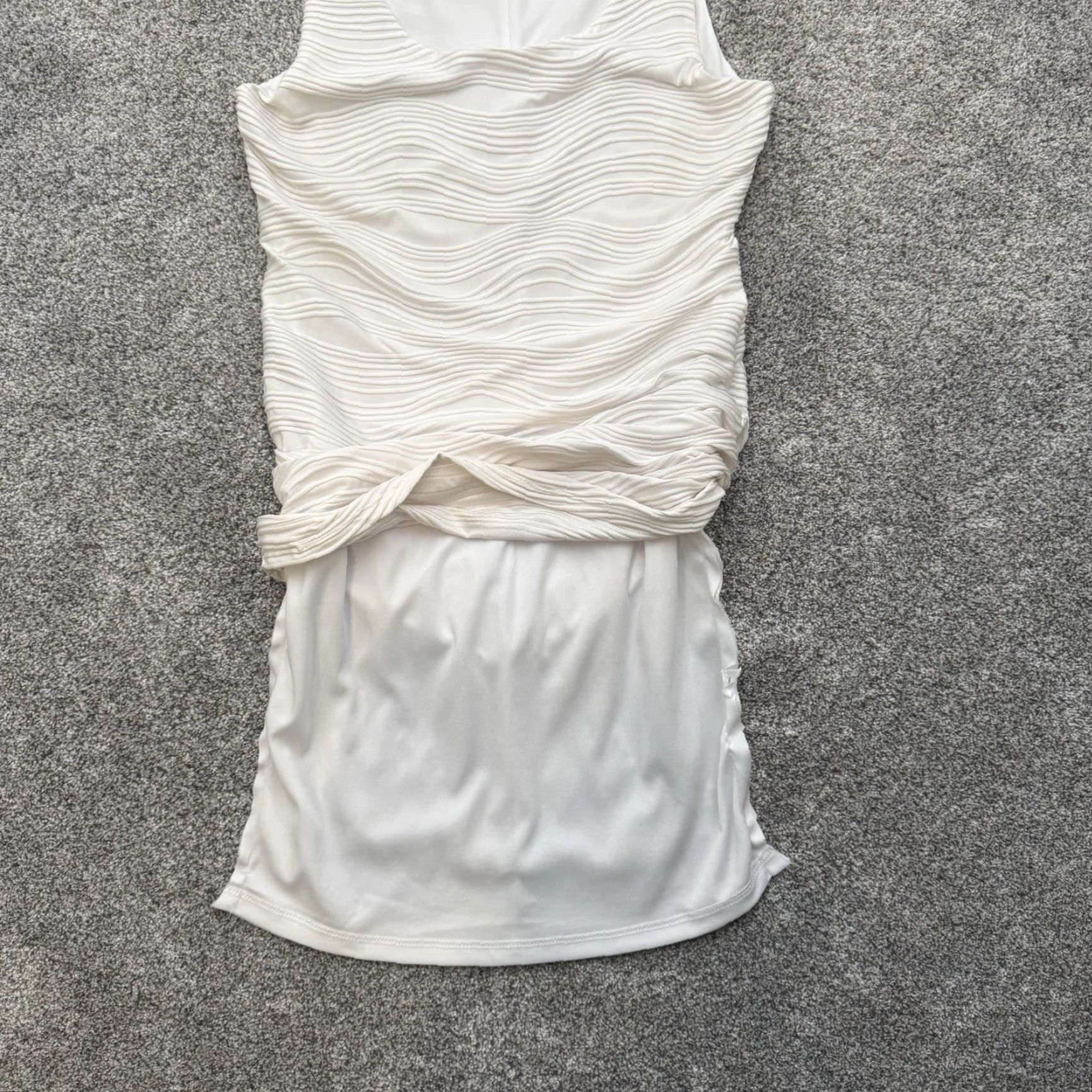 J Brand VINTAGE Slinky Brand Dress M Bodycon Tank Dress Sleeveless Knee Length White Women Regular M Size 90s Classic Wedding Lined Summer Spring Fall Winter Size M / US 6-8 / IT 42-44 - 6 Thumbnail