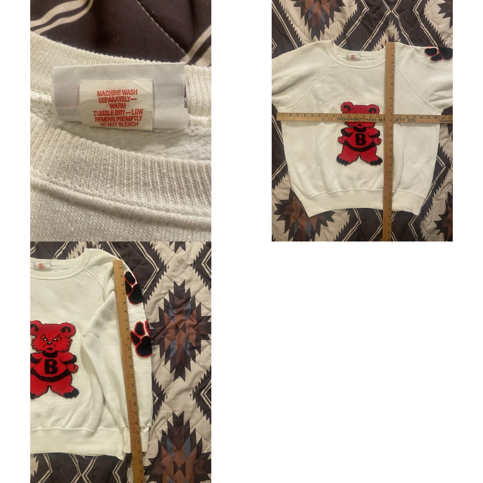 Vintage VINTAGE Bassett Walker Sweatshirt Women’s Large Cubs Letterman Style Patches White 80s Embroidered Logo Crew Neck Pullover Cotton Blend Fleece Size L / US 10 / IT 46 - 8 Thumbnail