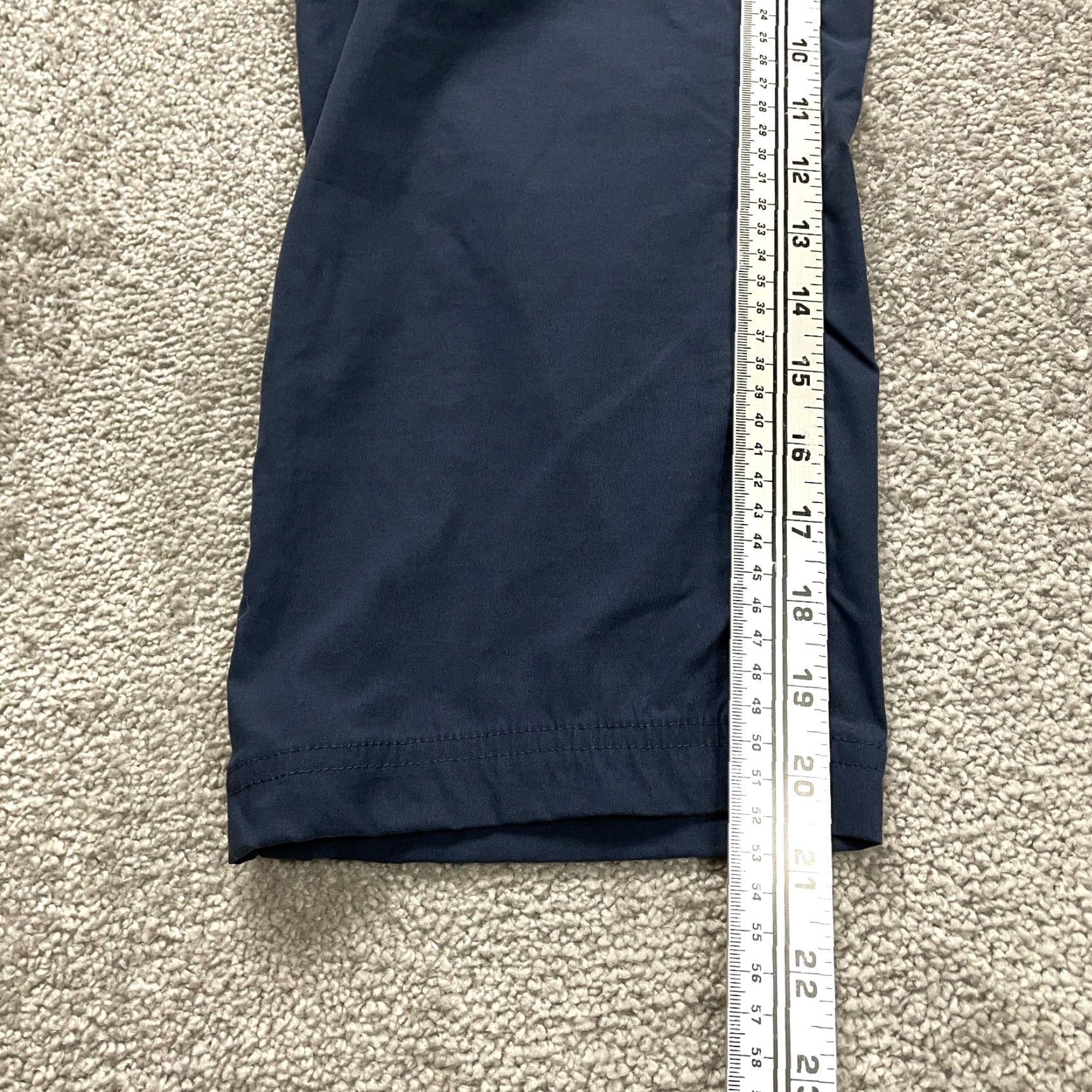 Eddie Bauer VINTAGE Eddie Bauer Womens Cropped Pants 10 Blue Solid Casual Activewear Travel Lightweight Stretch 34x21 Ladies Size 32" / US 10 / IT 46 - 4 Thumbnail