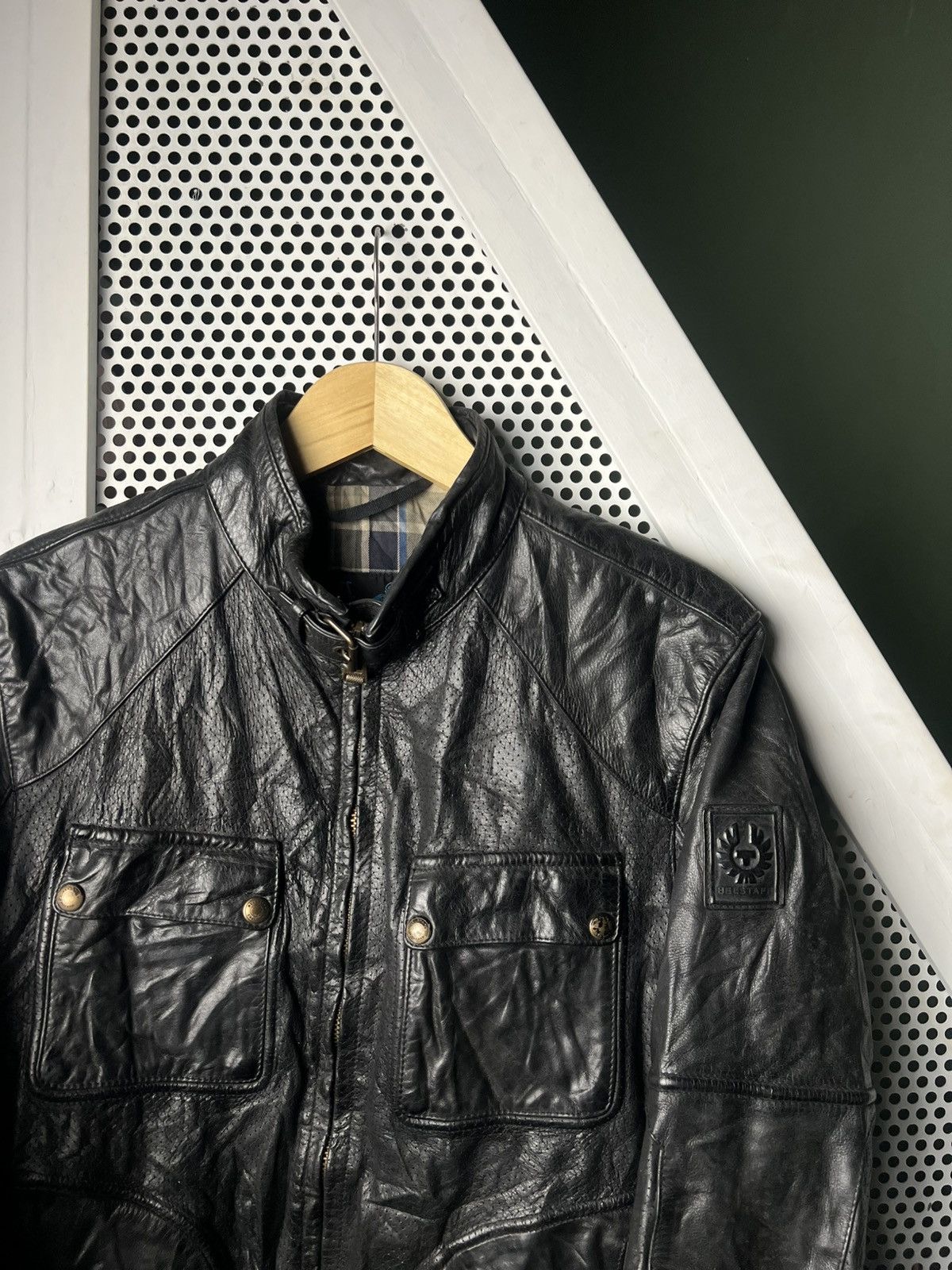 Belstaff Belstaff Leather Biker Zip Jacket Size US XL / EU 56 / 4 - 4 Thumbnail