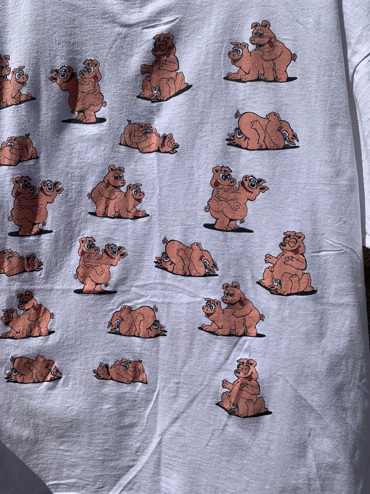 Vintage Vintage 90s Pig Sex Single Stich T -Shirt Size US XL / EU 56 / 4 - 5 Thumbnail
