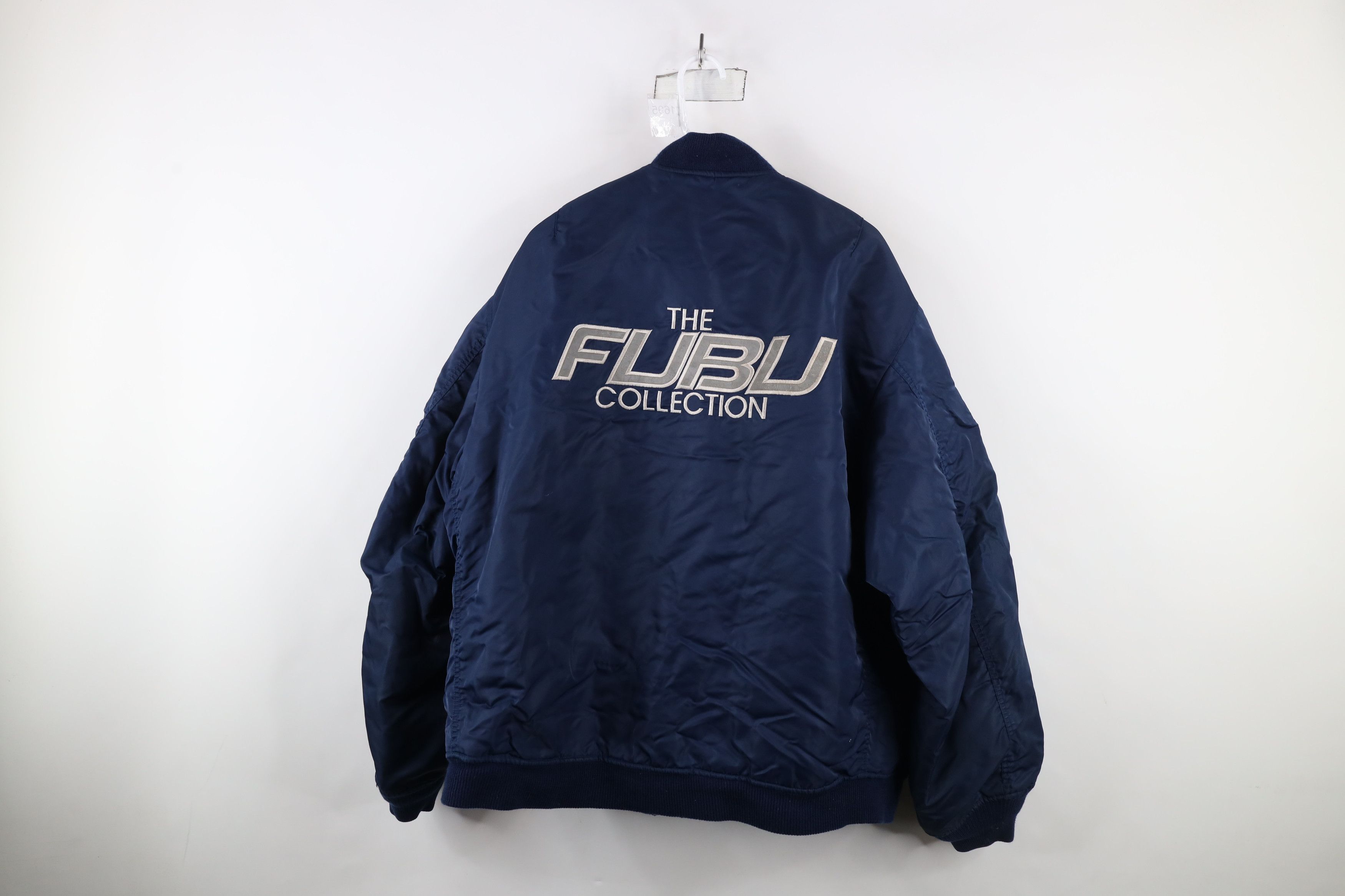 Fubu × Vintage Vintage 90s Fubu Spell Out Reversible Military Bomber Jacket Size US XL / EU 56 / 4 - 10 Thumbnail