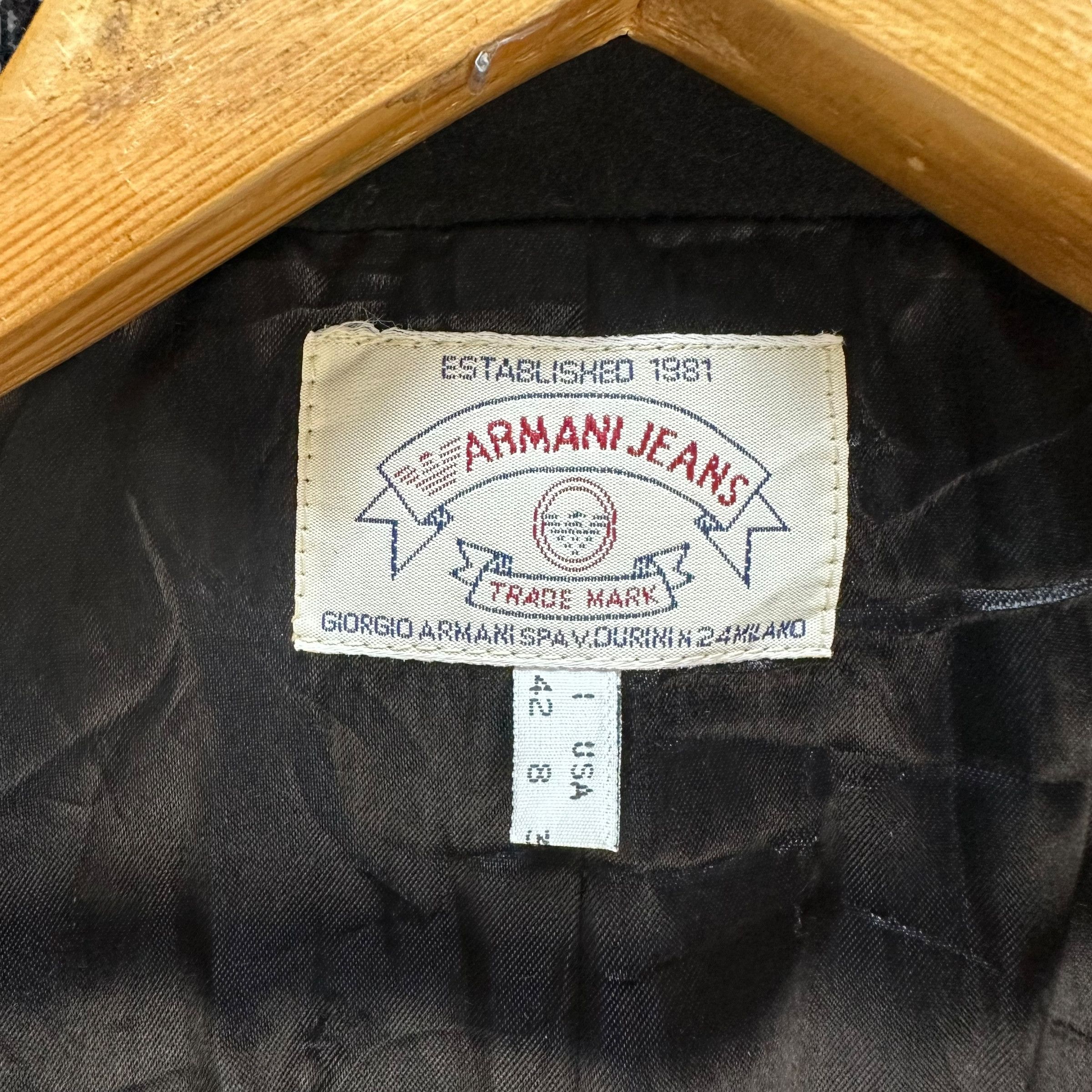 Giorgio Armani Armani Jeans by Giorgio Armani Wool Crop Jacket #A29-0672 Size M / US 6-8 / IT 42-44 - 7 Thumbnail