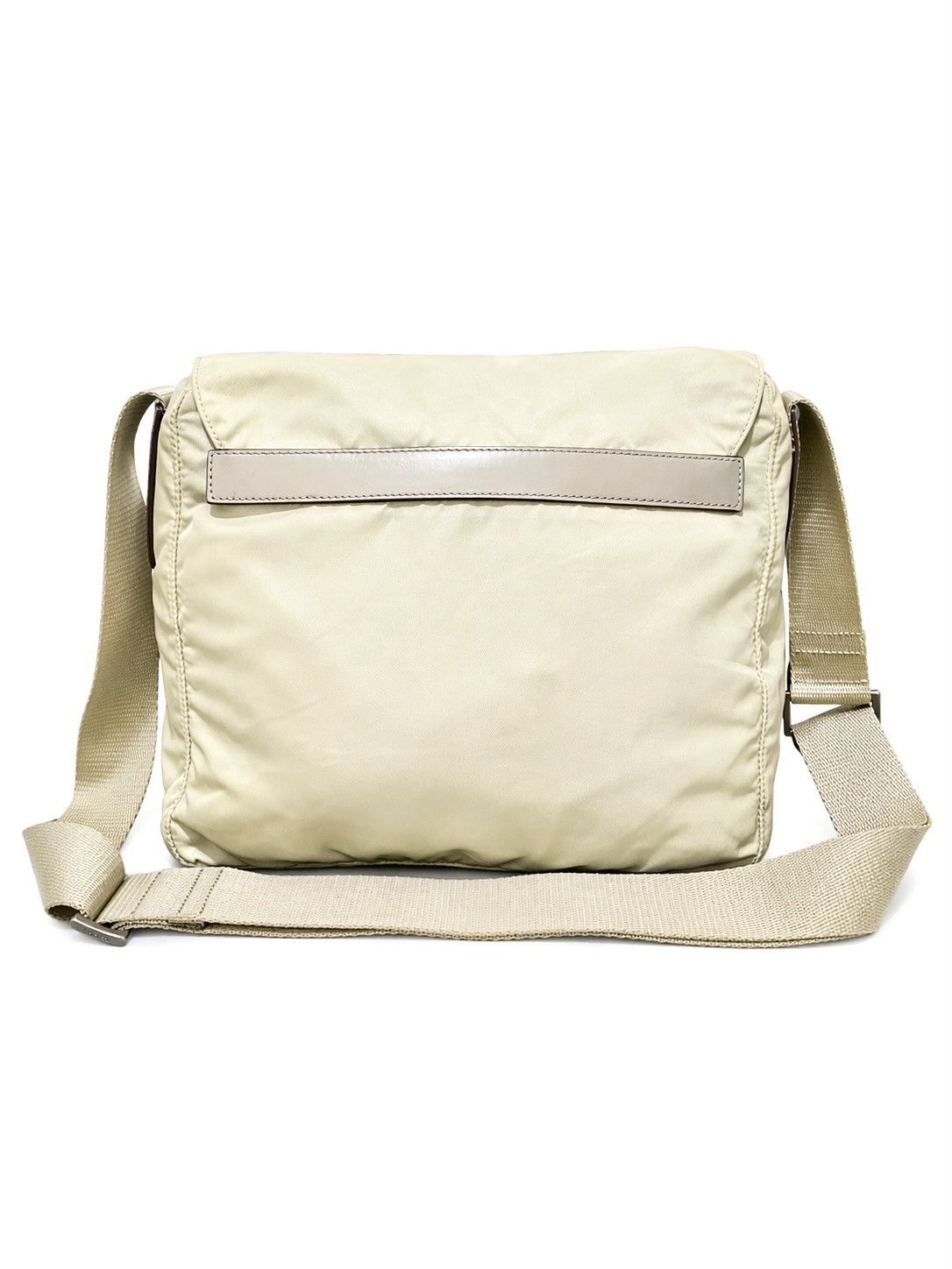 Prada Prada Nylon Messenger Bag Beige Size ONE SIZE - 2 Thumbnail