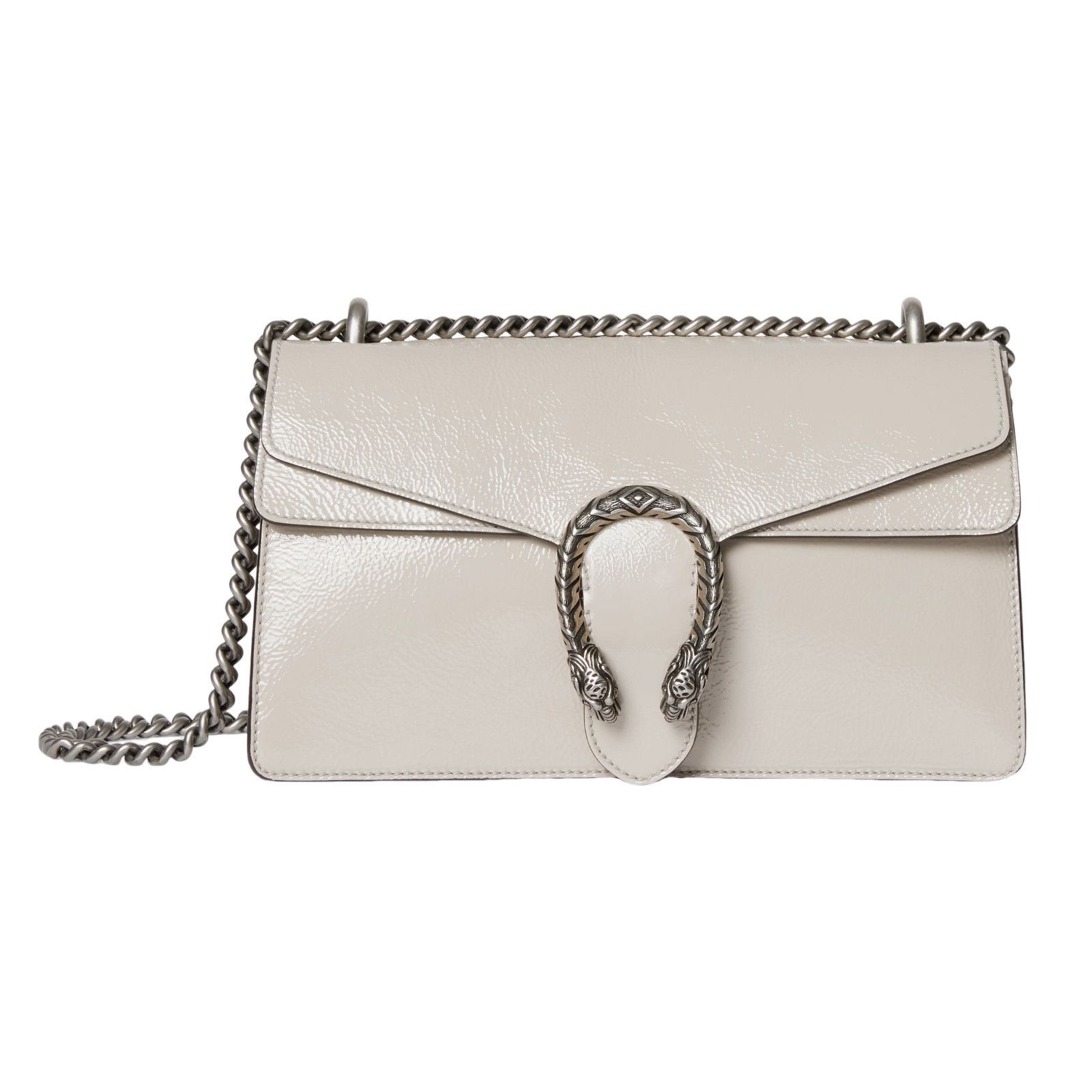 Gucci GUCCI Dionysus Medium $3500 Light Grey Patent Leather Should Size ONE SIZE - 1 Thumbnail