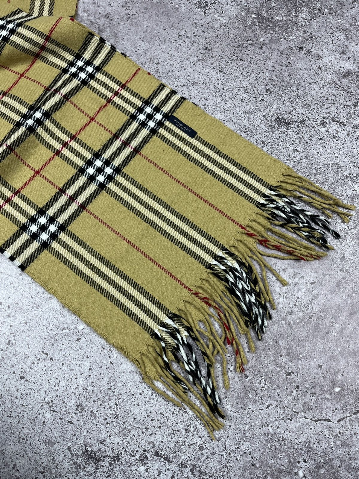 Burberry × Vintage Vintage🔥Burberry London Wool Scarf/Muffler/Neckwear Size ONE SIZE - 4 Thumbnail