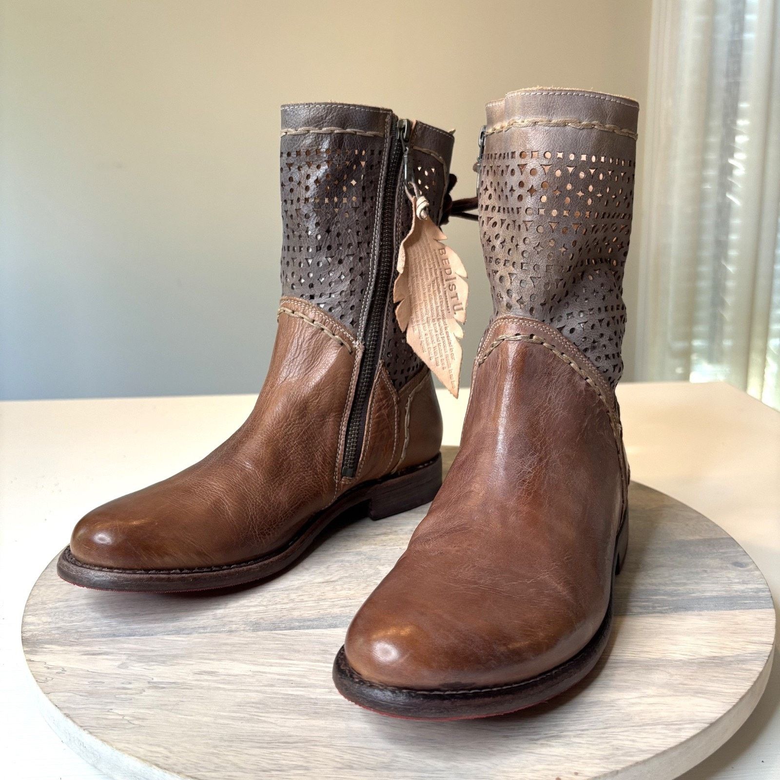Bed Stu Bed Stu Cobbler Cheshire Boots 8 Leather Zip Boho Western Size US 8 / IT 38 - 4 Thumbnail