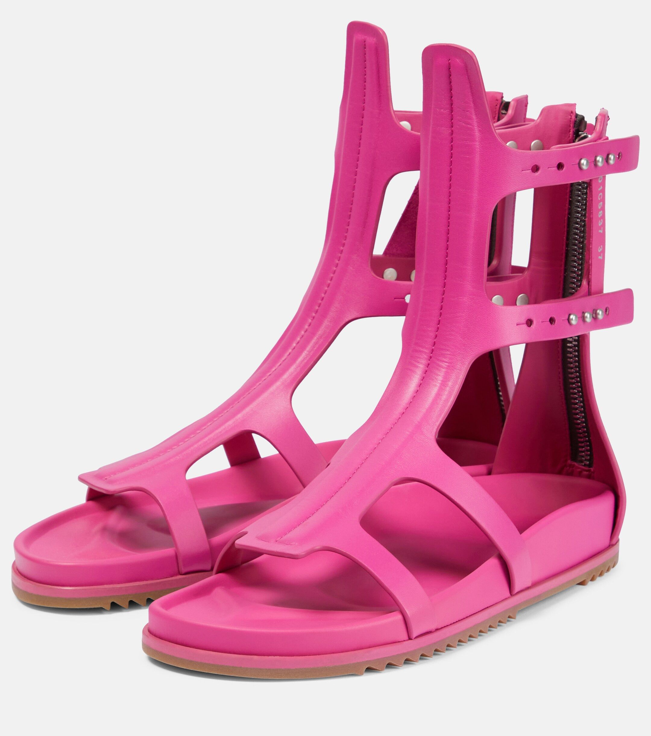 Rick Owens o1y0126 Gladiator Sandals in Fuchsia Size US 5 / IT 35 - 3 Thumbnail