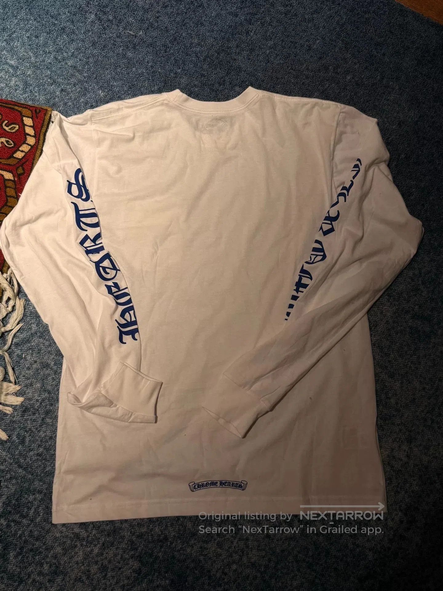 Chrome Hearts Chrome Hearts White Blue Logo Long Sleeve. Size US L / EU 52-54 / 3 - 3 Thumbnail