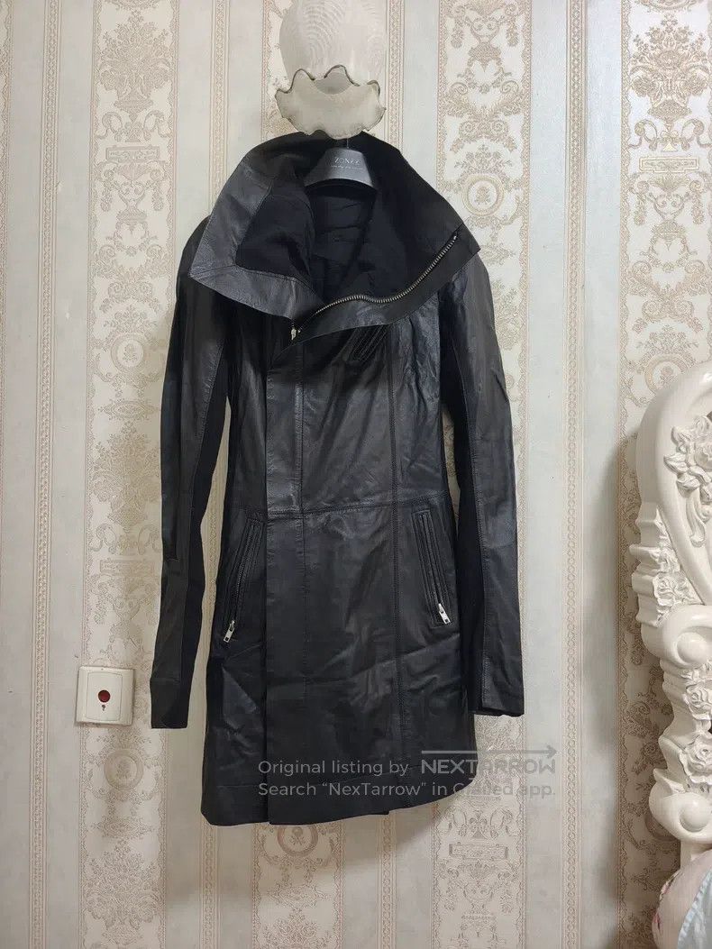 Rick Owens Rick Owens Black Leather Long Jacket Size XS / US 0-2 / IT 36-38 - 1 Thumbnail
