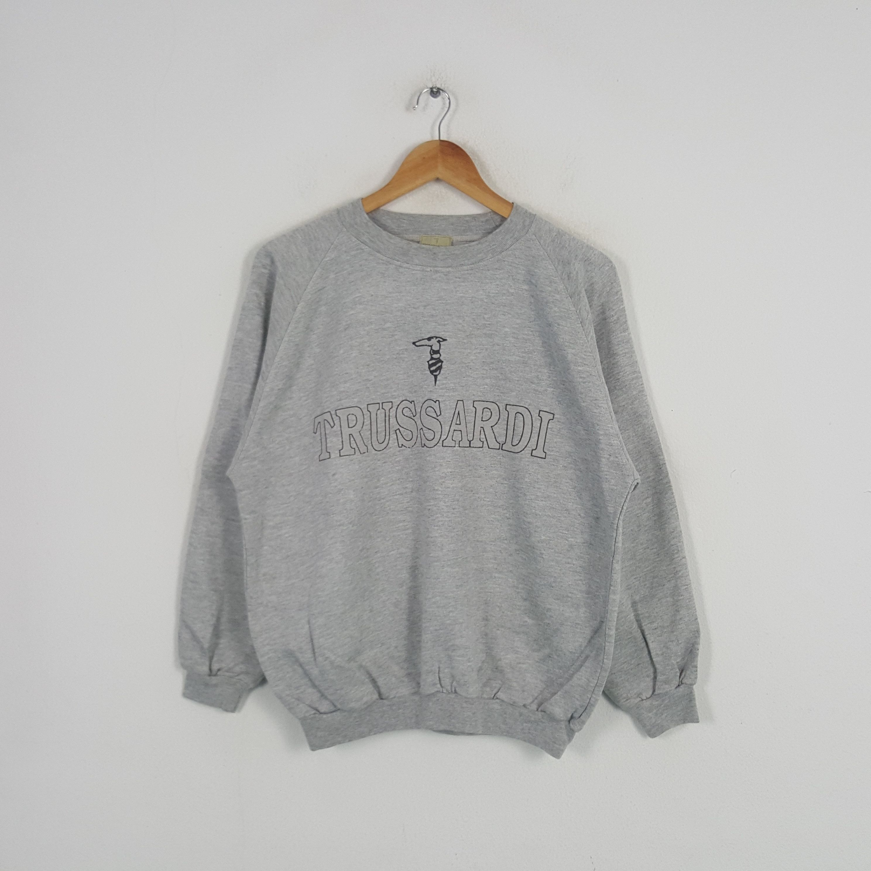 Trussardi × Vintage Vintage Trussardi Italian Brand Spellout Sweatshirt C279N16 Size US L / EU 52-54 / 3 - 1 Thumbnail