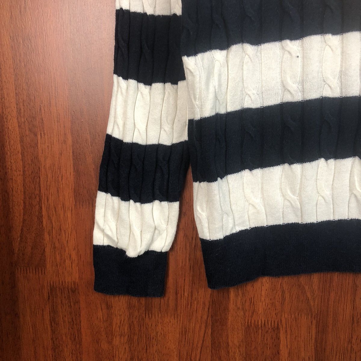 Homespun Knitwear × Solid and Striped Uniqlo Stripe vintage japan Dark Blue Knitwear #7494 Size XL / US 12-14 / IT 48-50 - 7 Thumbnail
