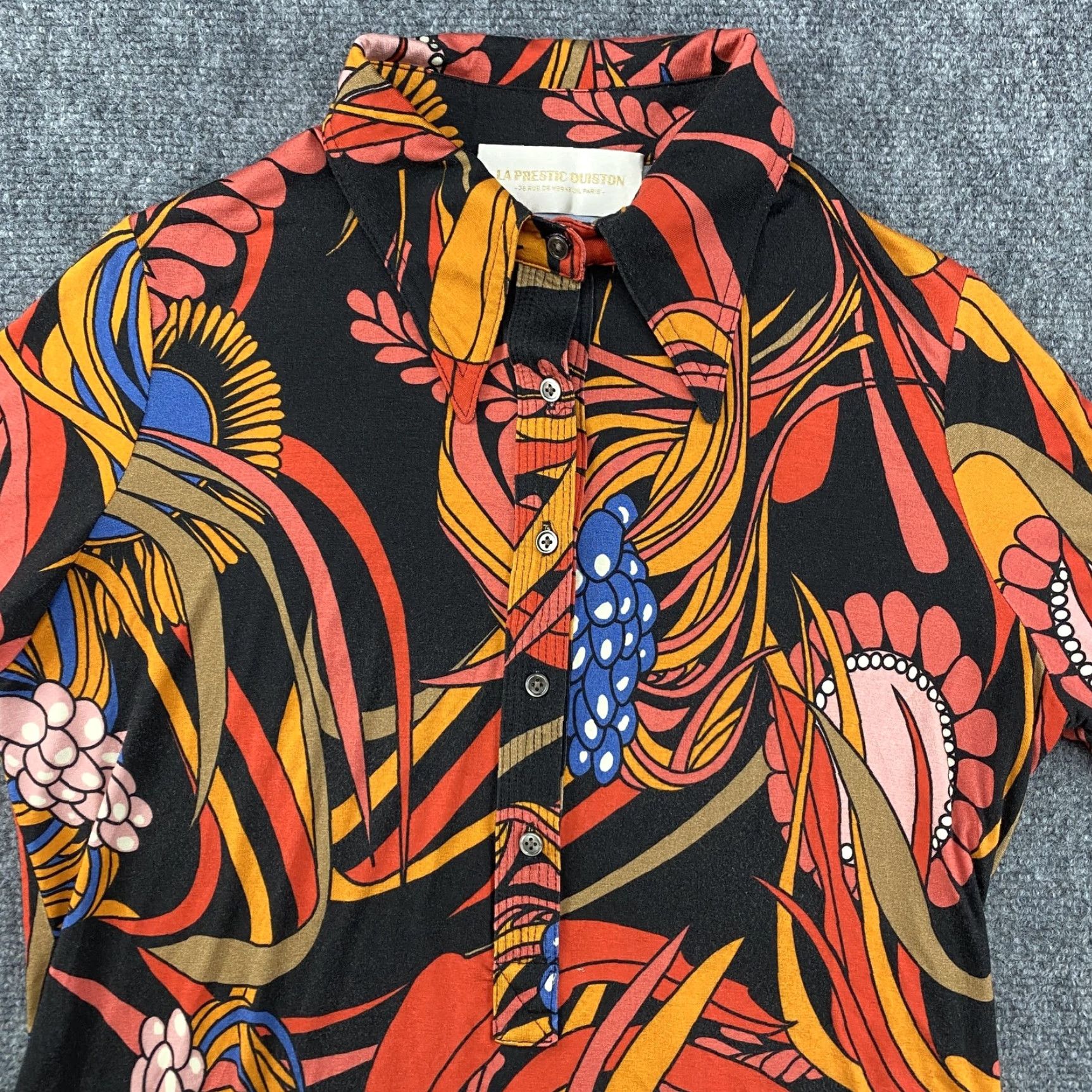 Vintage VINTAGE La Prestic Ouiston Polo Shirt Womens 0 Floral Print Lauren SS22WSH11B Size XS / US 0-2 / IT 36-38 - 3 Thumbnail
