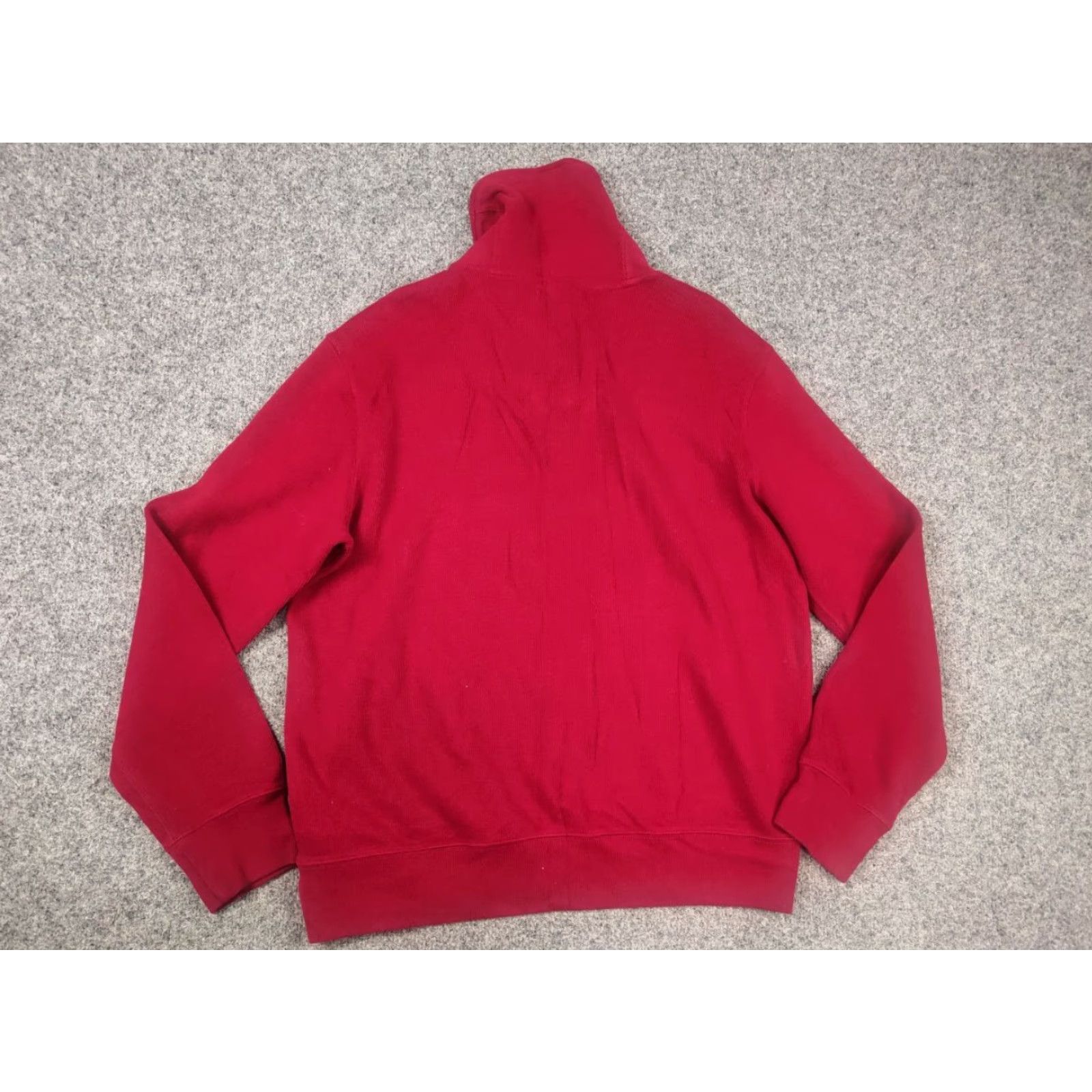 Polo Ralph Lauren VINTAGE Polo Ralph Lauren Red Logo Cotton Half-Buttoned Jumper Pullover Size US L / EU 52-54 / 3 - 6 Thumbnail