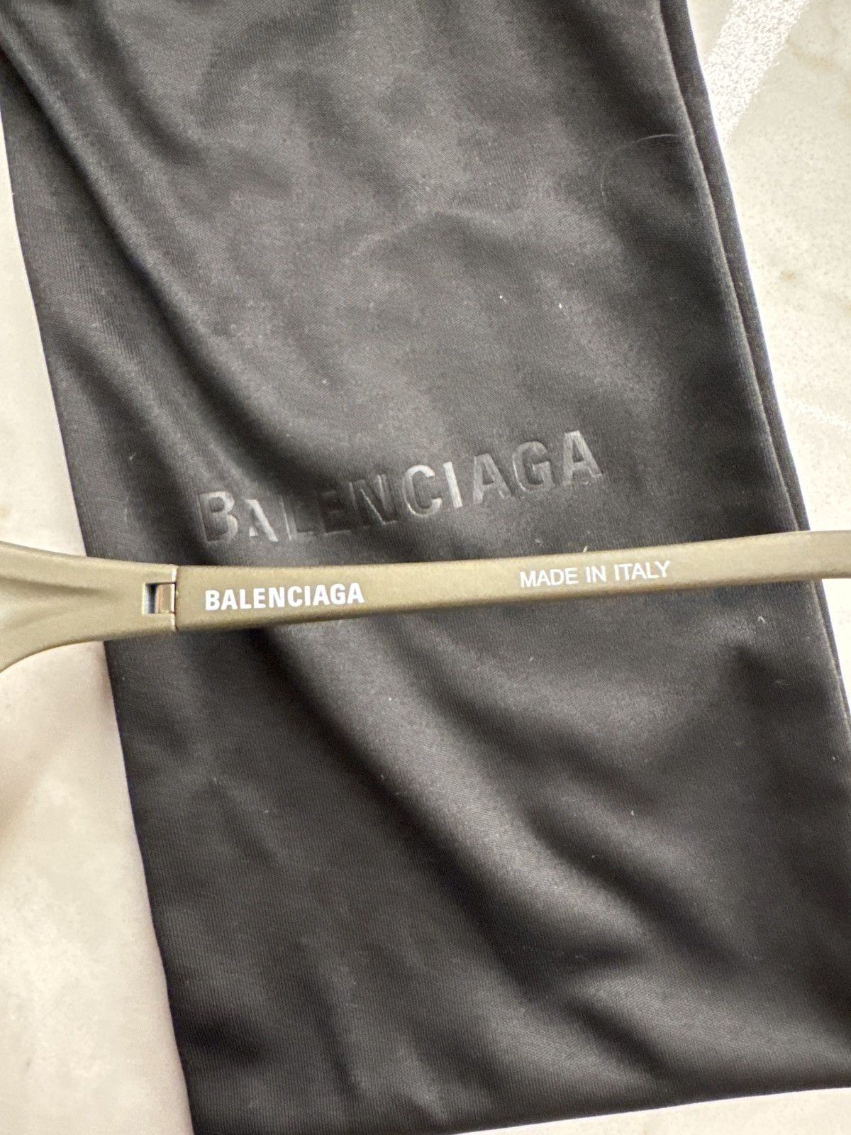 Balenciaga BAT RECTANGLE SUNGLASSES IN SILVER Size ONE SIZE - 5 Thumbnail