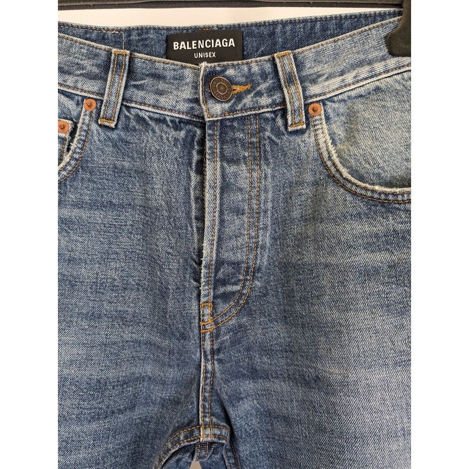 Balenciaga o1rshd1 Denim Jeans in Blue Size US 29 - 6 Thumbnail