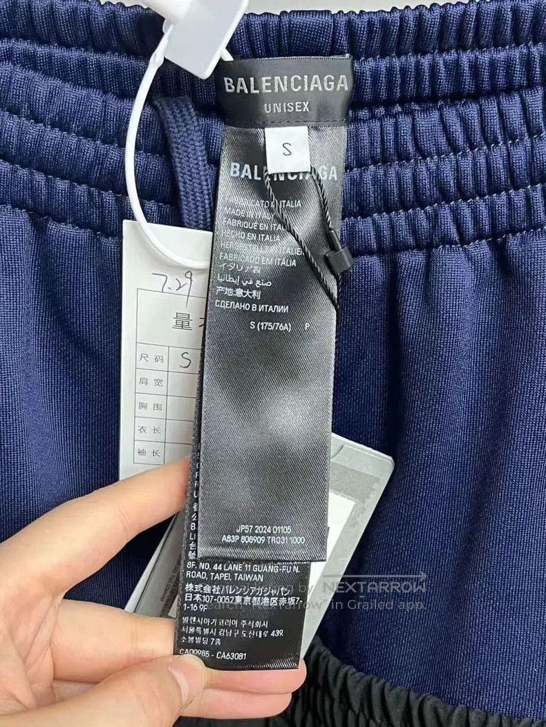 Balenciaga Balenciaga Black Blue Paneled Sweatpants . Size US 30 / EU 46 - 6 Thumbnail