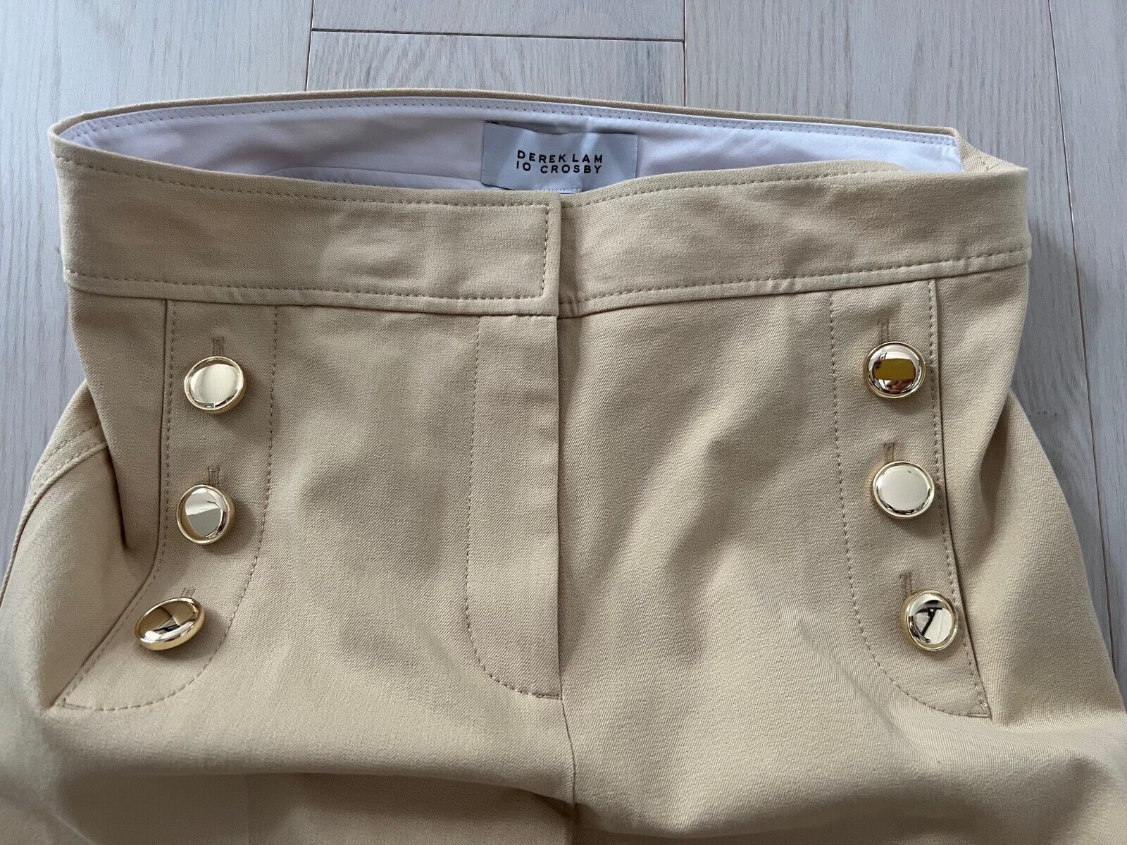 Derek Lam 10 Crosby Derek Lam 10 Crosby Robyn Sailor Flare Trousers Beige 6 Size 28" / US 6 / IT 42 - 5 Thumbnail