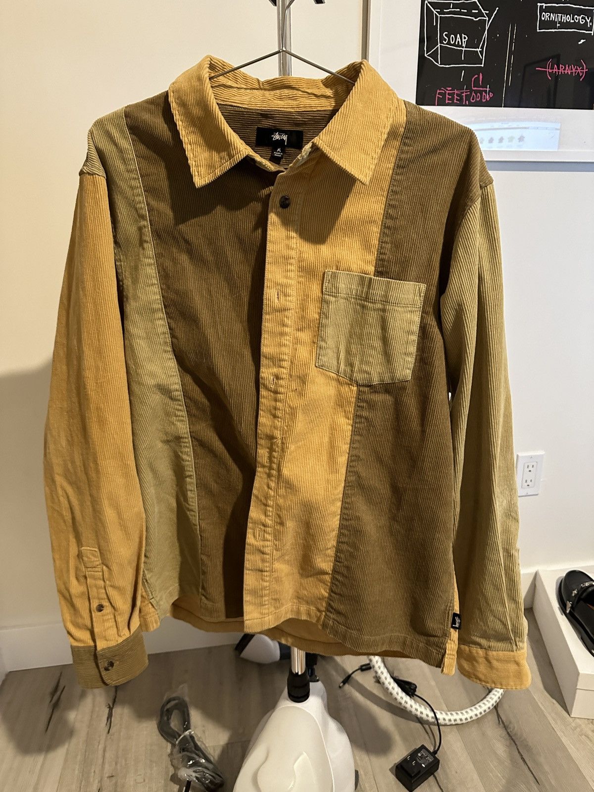 Stussy Stussy Patchwork Yellow Button Up Size Medium Size US M / EU 48-50 / 2 - 1 Thumbnail