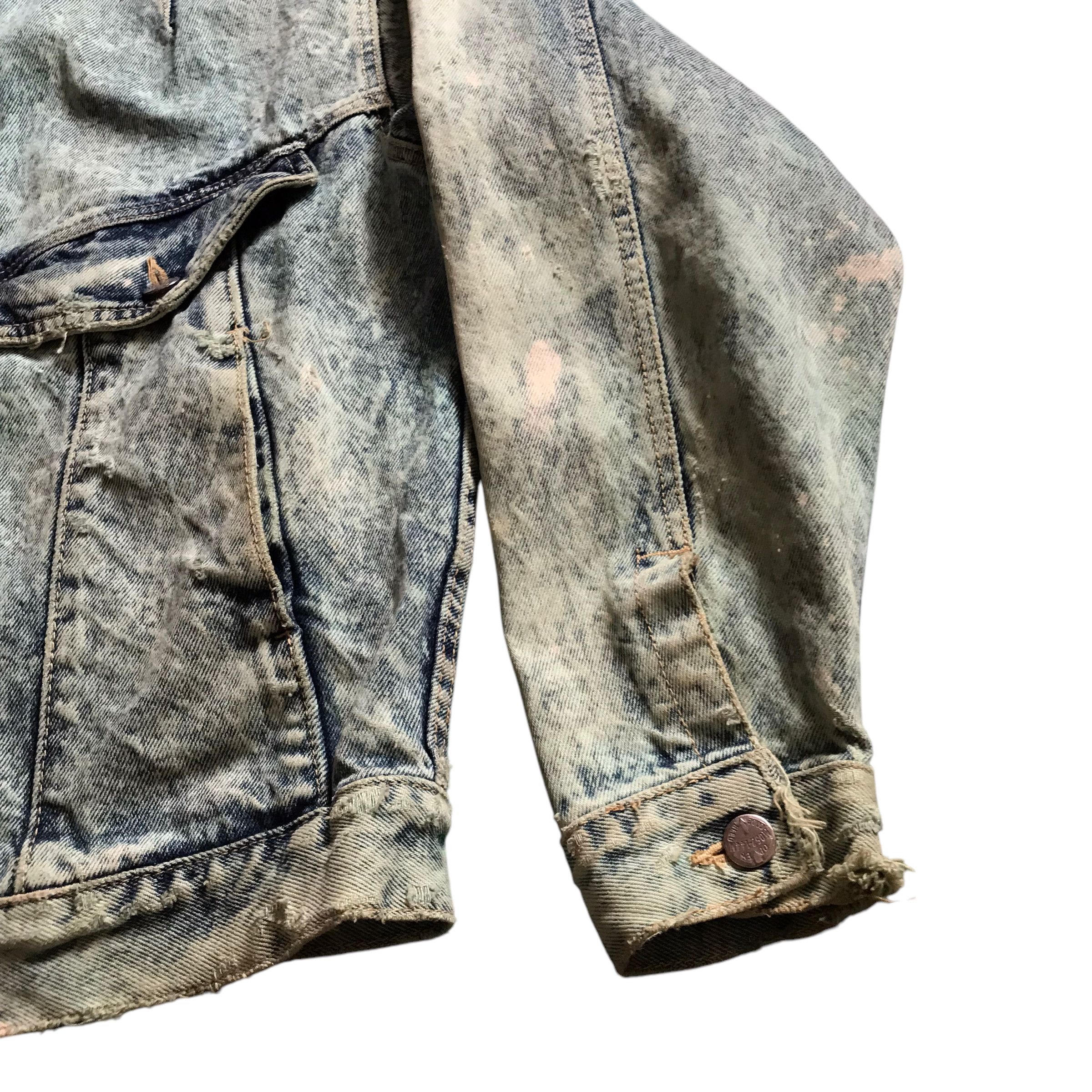 If Six Was Nine × Issey Miyake × Japanese Brand Code Bleu Trucker Jacket Inspired Issey Miyake acids Wash Size US L / EU 52-54 / 3 - 8 Thumbnail