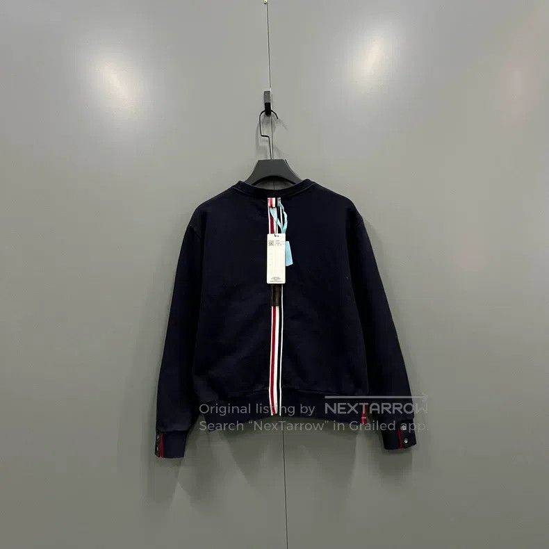 Thom Browne Thom Browne Navy Back Striped Hoodie Size US M / EU 48-50 / 2 - 2 Thumbnail