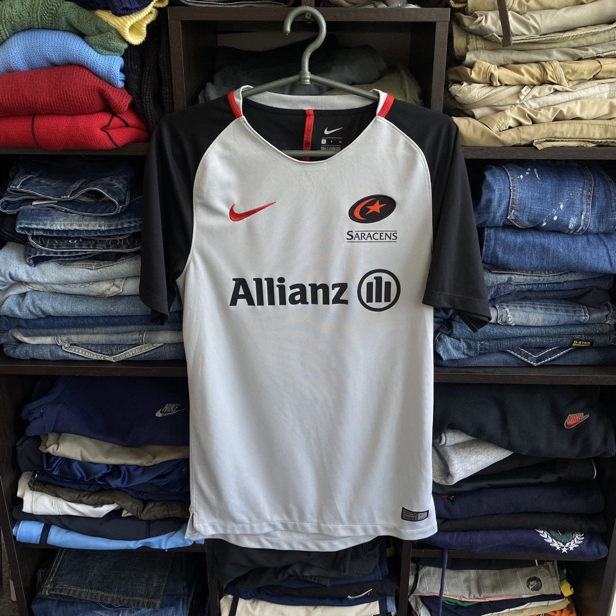 Nike Mens Nike Saracens Rugby Allianz Grey Jersey tee Size US S / EU 44-46 / 1 - 1 Thumbnail