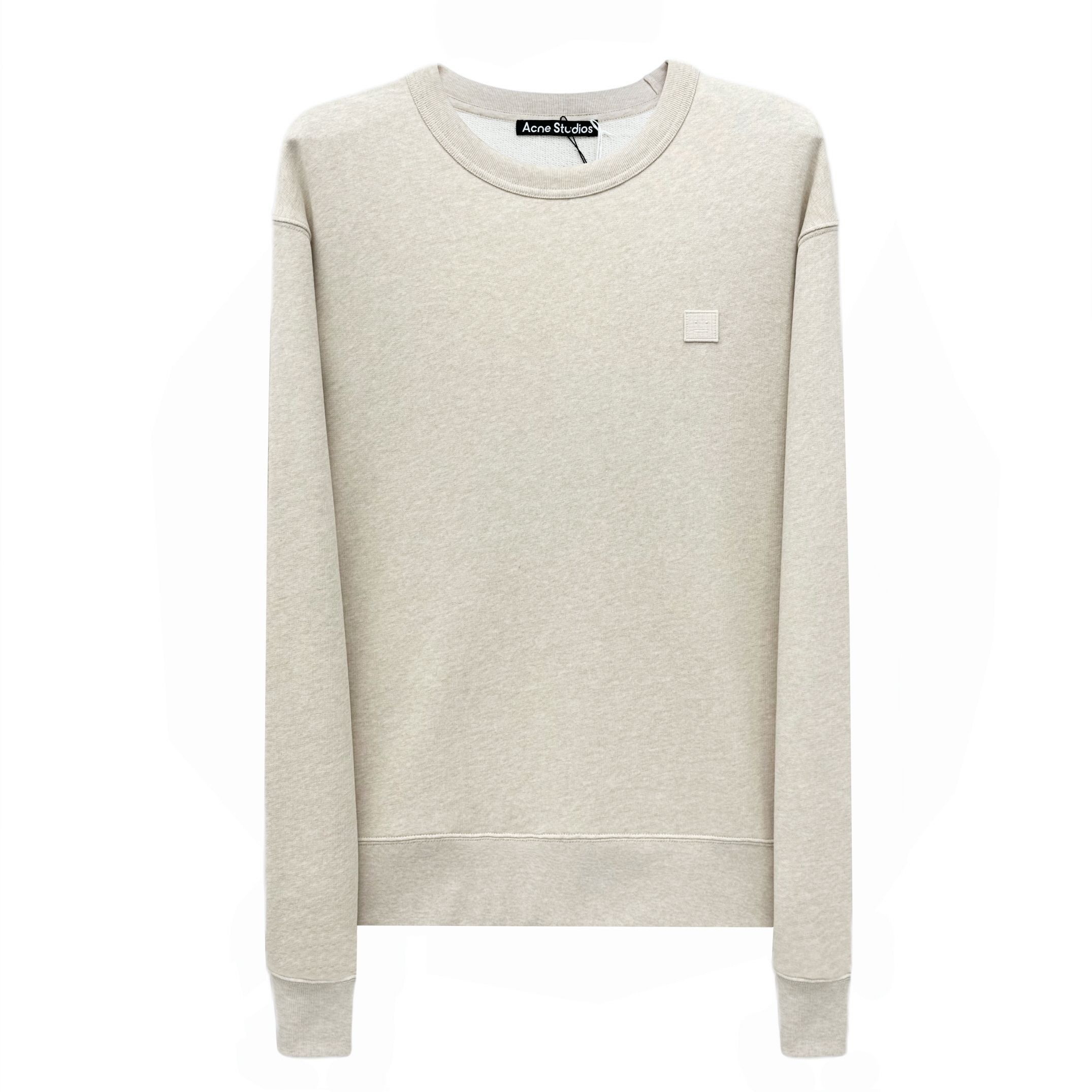 Acne Studios Face Logo Oversized Sweatshirt in White, Men's (Size M)