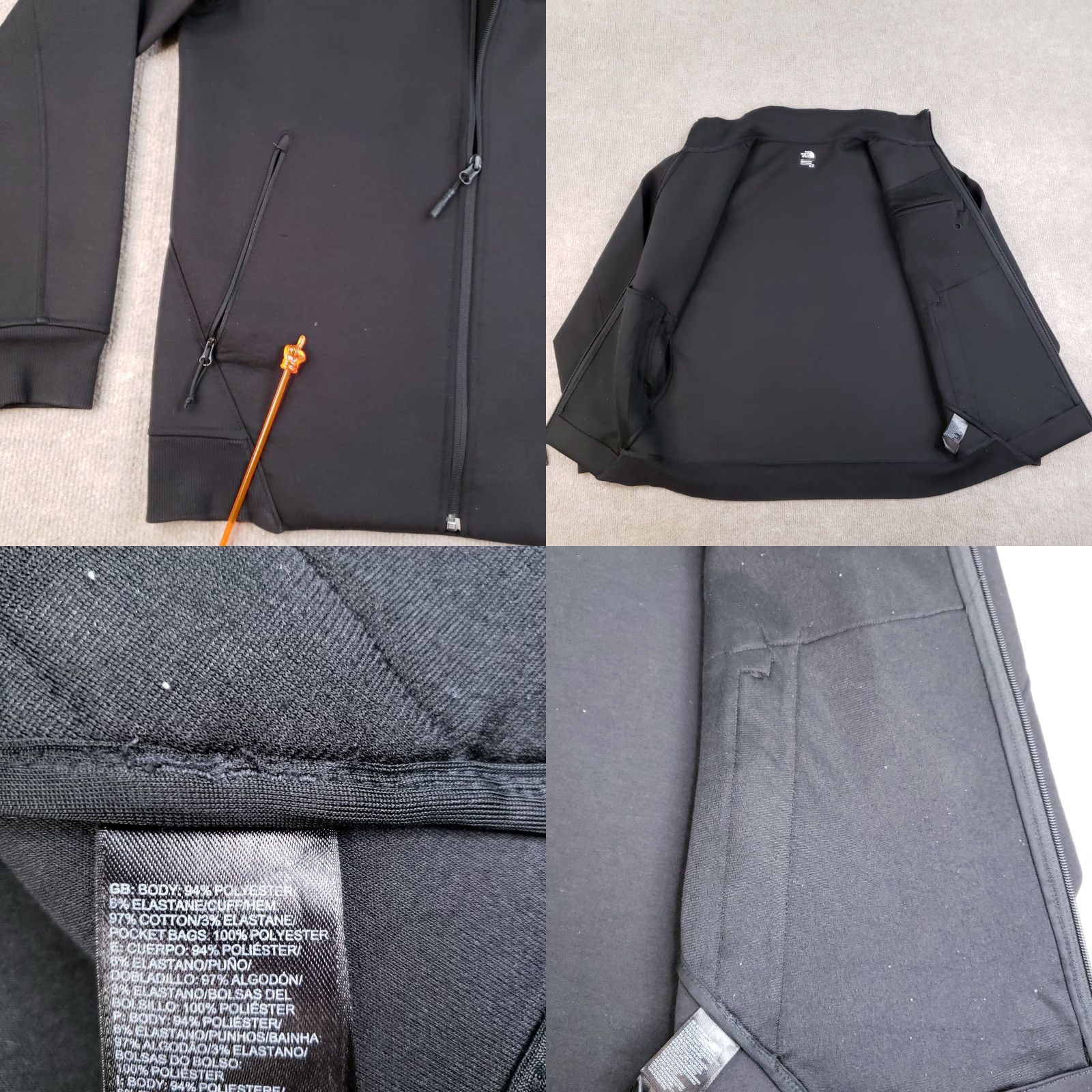The North Face VINTAGE The North Face Jacket Mens M Black Full Zip Performance Stretch Pocket Outdoor Size US M / EU 48-50 / 2 - 8 Thumbnail