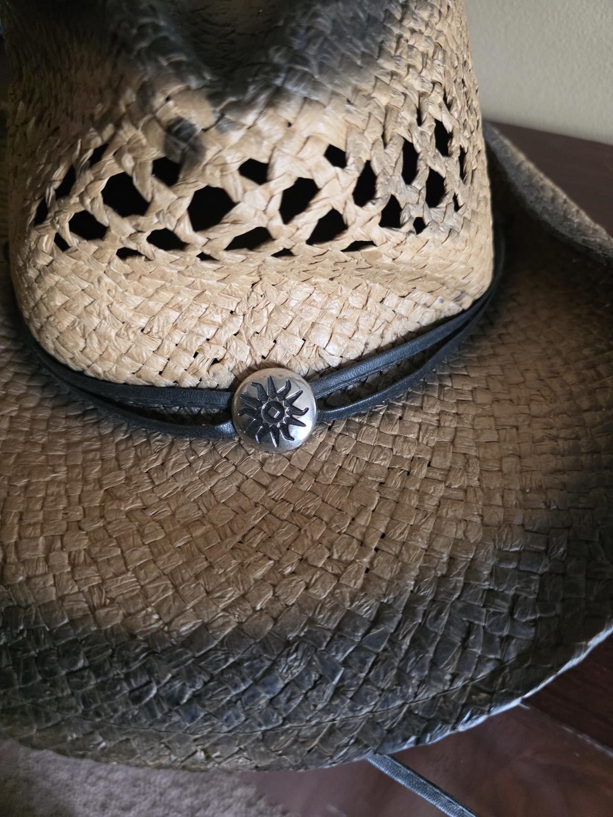 Other JHATS Unisex Straw Cowboy Hat Western Chin Strap Distressed Size ONE SIZE - 12 Thumbnail