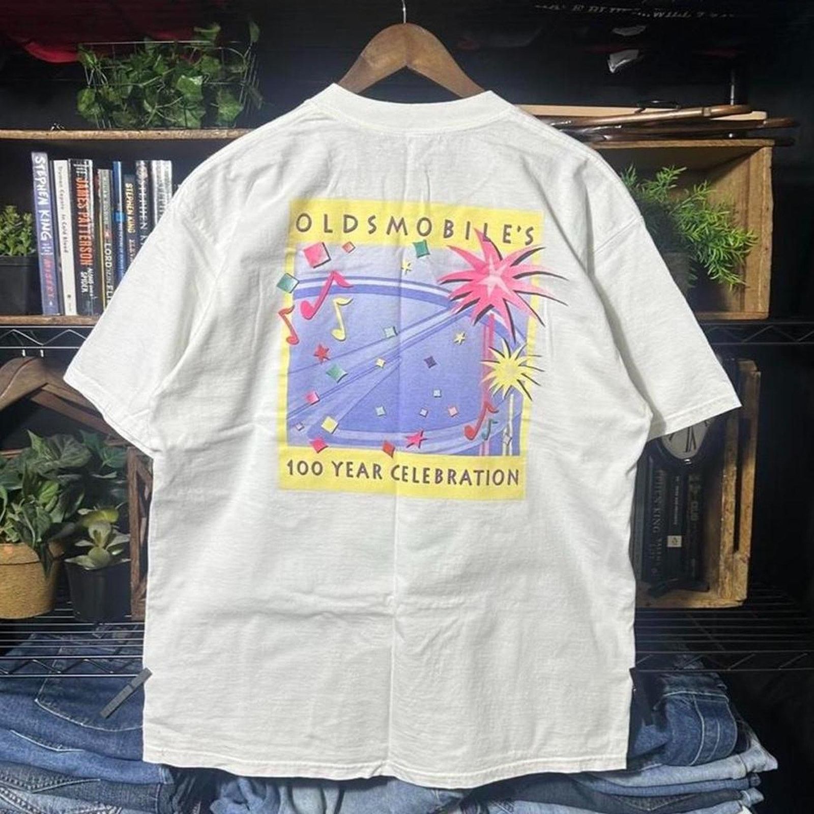 Fruit Of The Loom Vintage 90s Oldsmobile 100 Anniversary Shirt Car Show Shirt Size US XL / EU 56 / 4 - 1 Thumbnail
