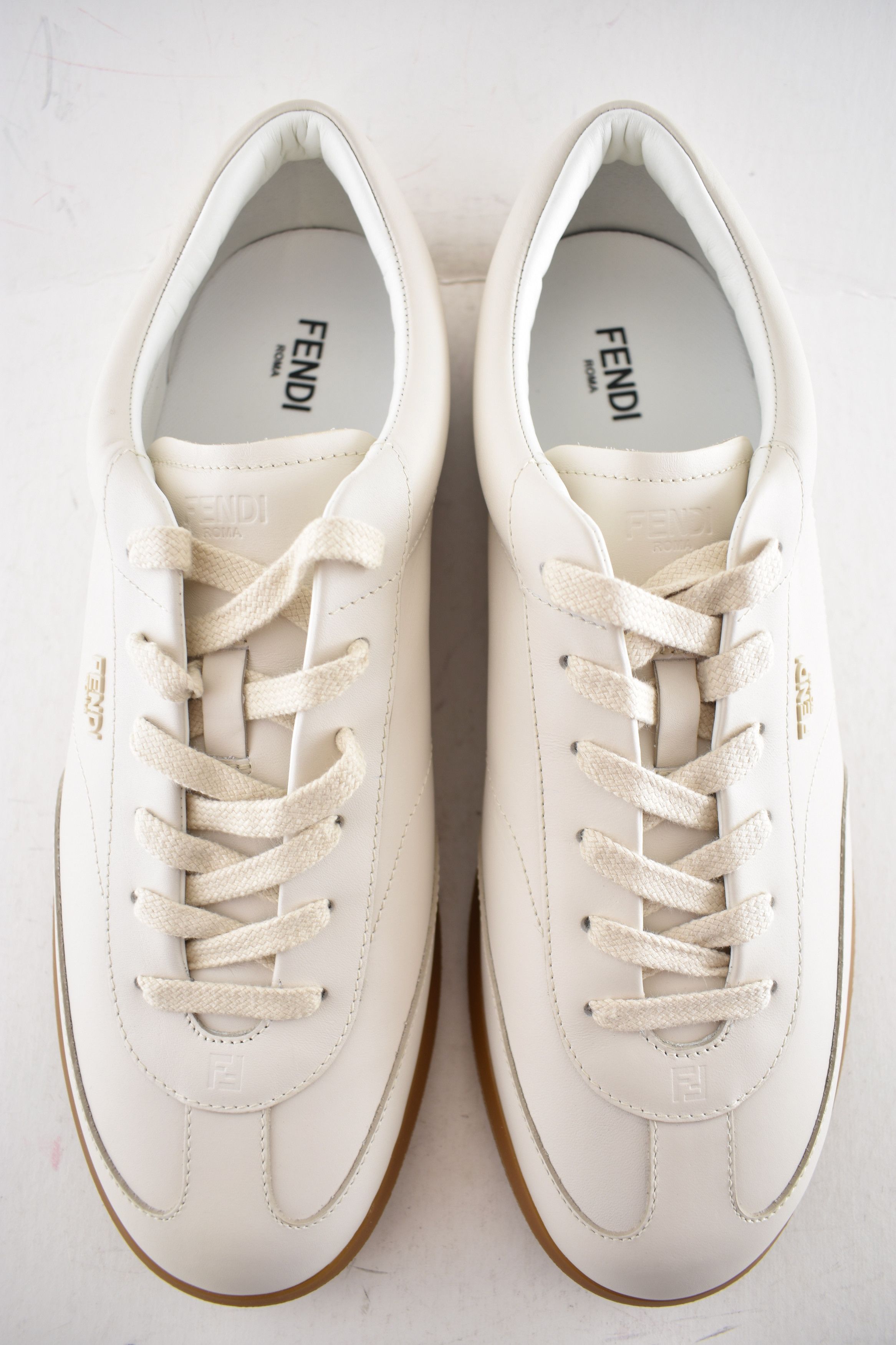 Fendi Fendi Ice Leather Logo Classic Low Top Sneakers UK 11 US 12 Size US 12 / EU 45 - 12 Thumbnail