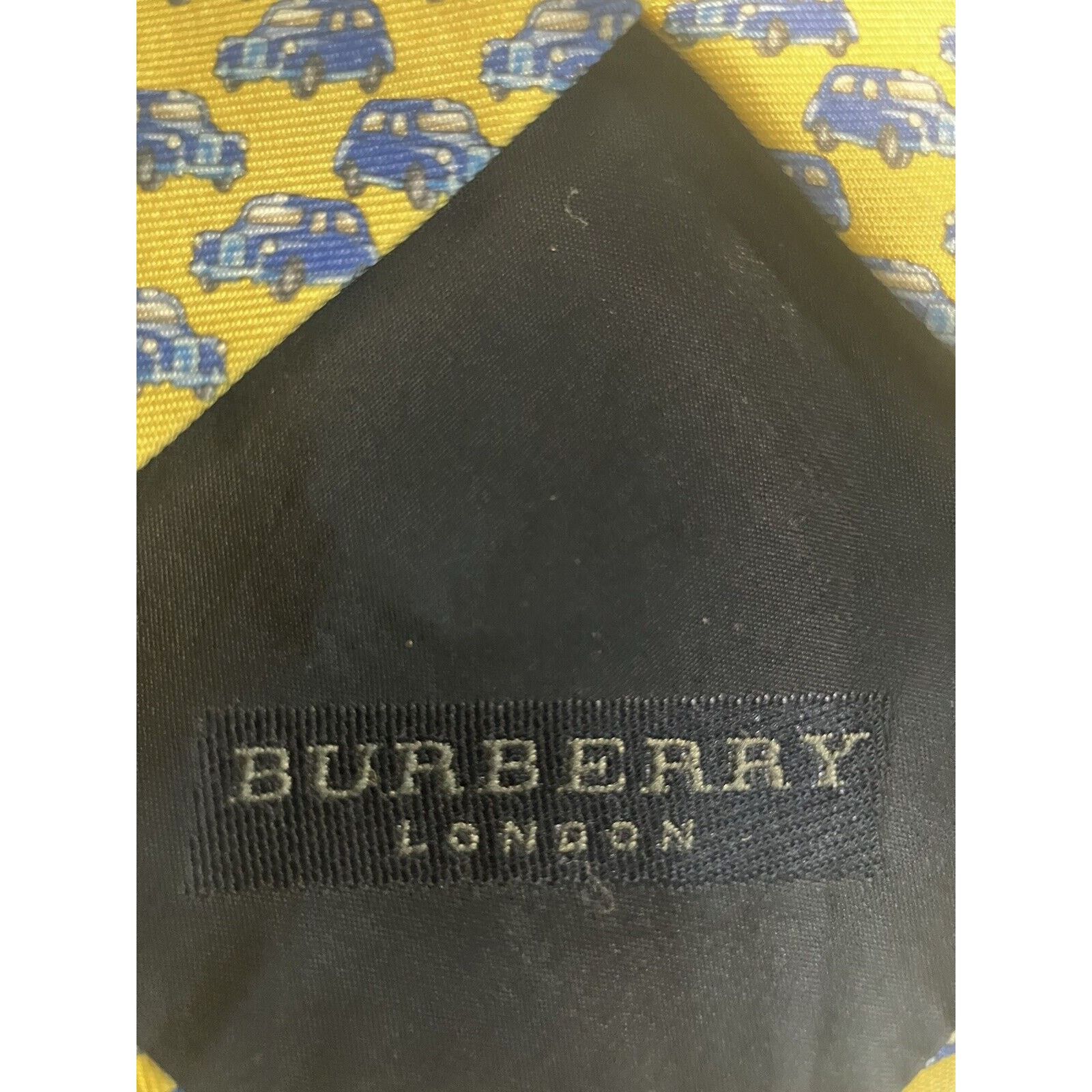 Burberry RARE Vintage Burberry London tie with blue cars 1 different Size ONE SIZE - 3 Thumbnail